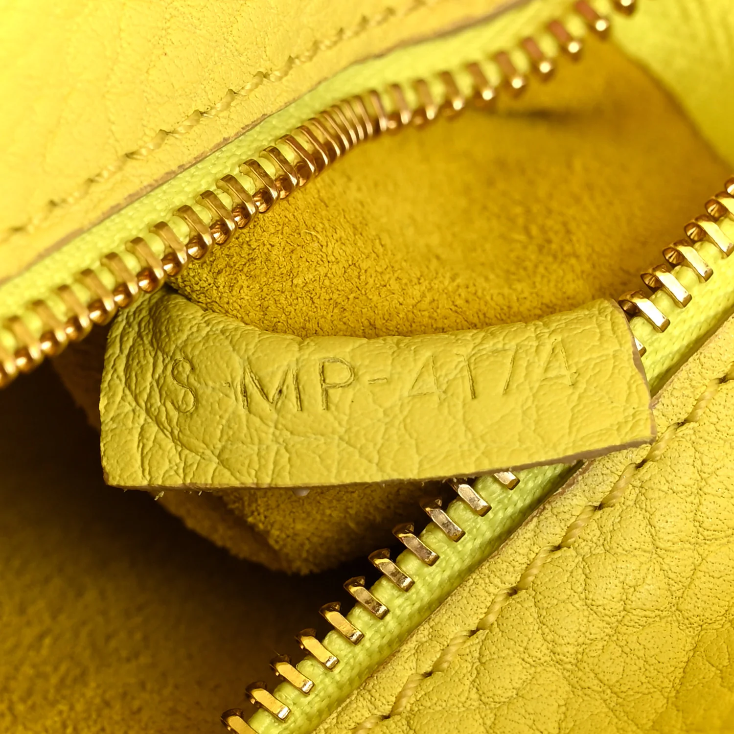 Crisped Calfskin Mini Tie Knot Tote Fluo Yellow - Image 7