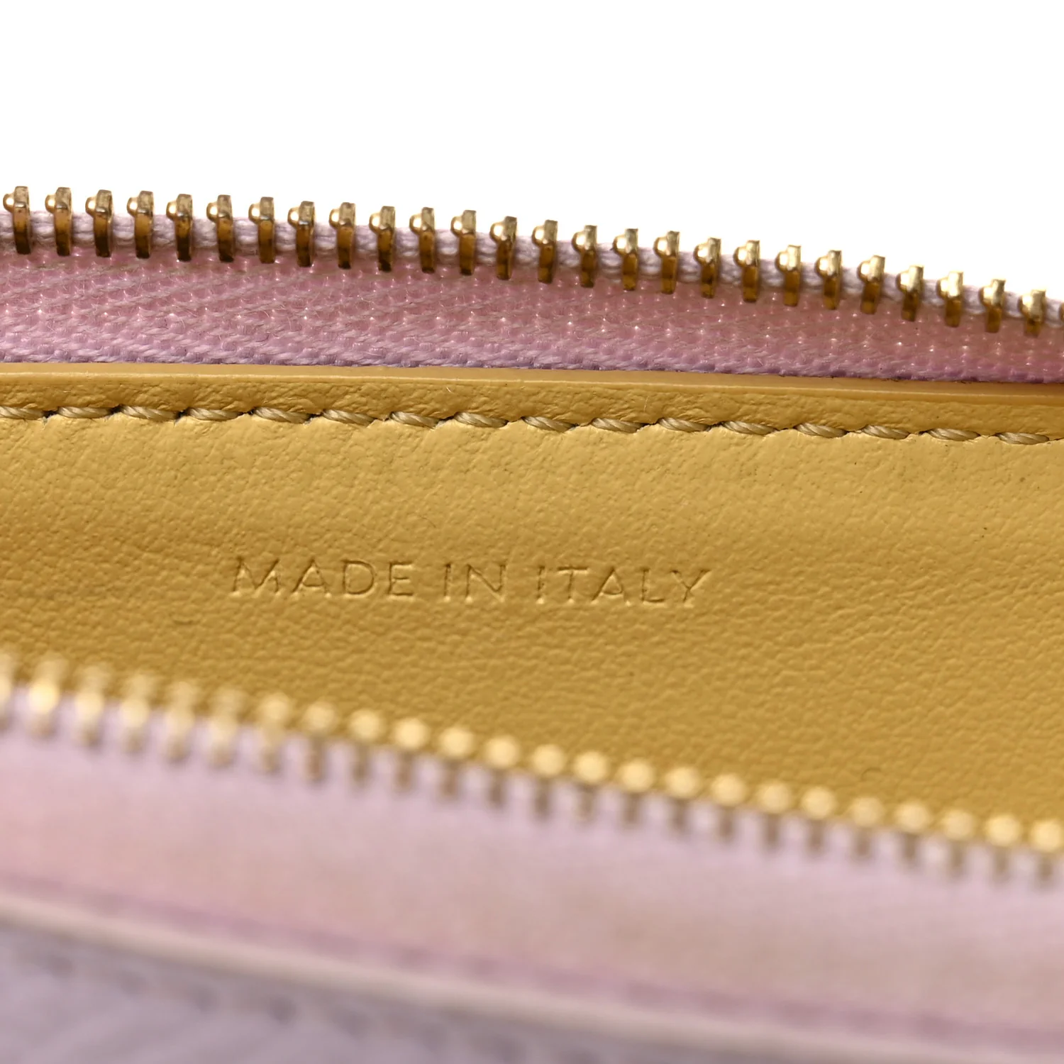 Drummed Calfskin Medium Half Zip Multifunction Wallet Coin Purse Liliac - Image 7