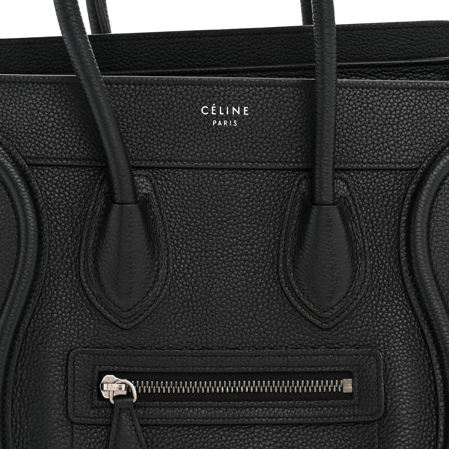 Drummed Calfskin Micro Luggage Black - Image 13