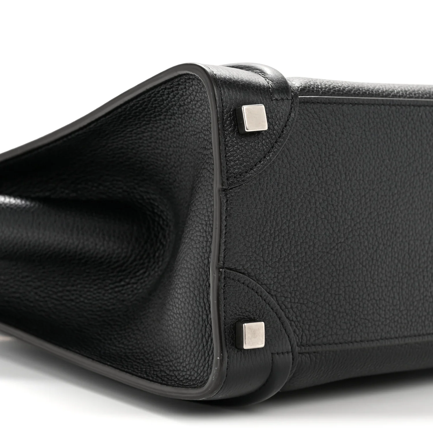 Drummed Calfskin Micro Luggage Black - Image 15