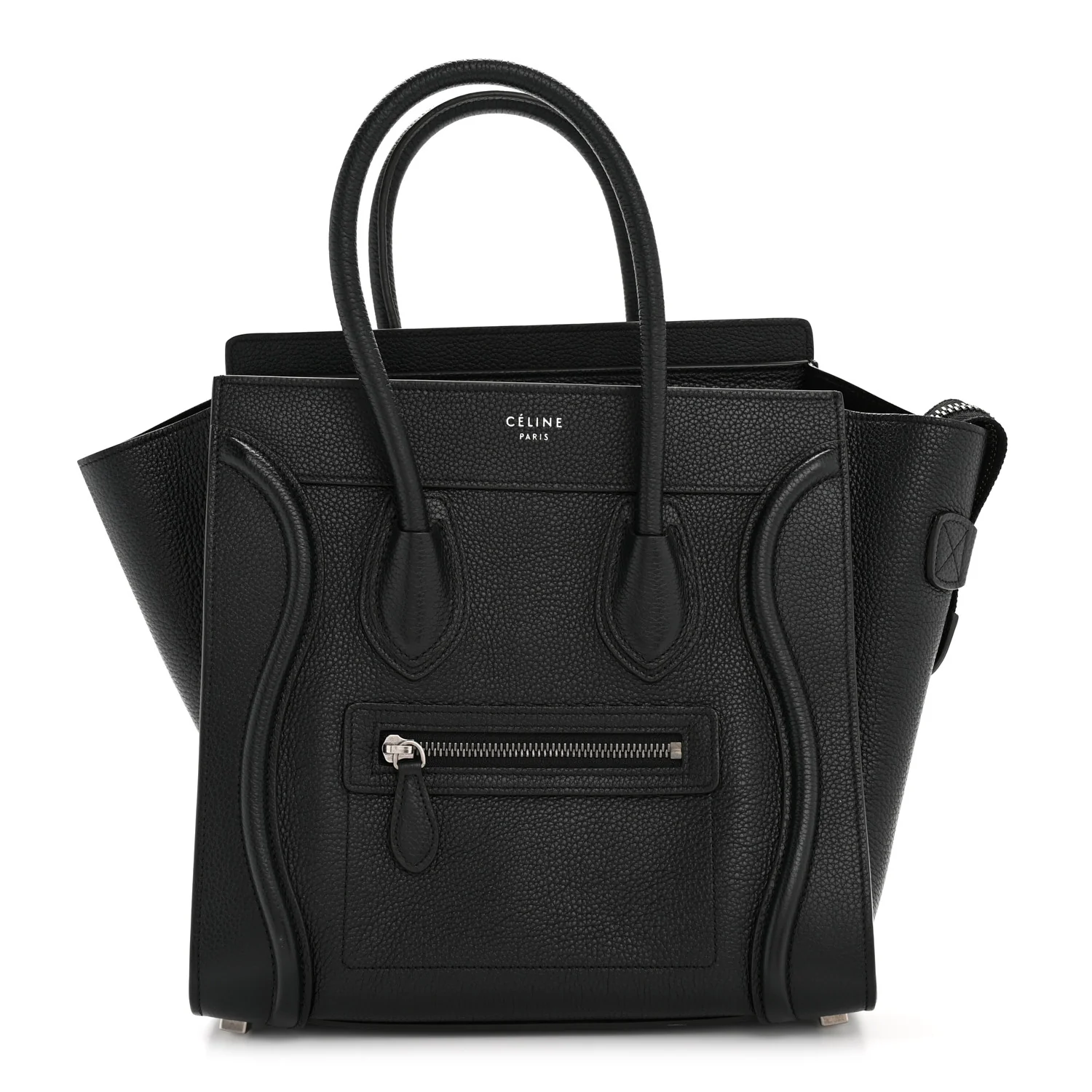 Drummed Calfskin Micro Luggage Black - Image 2