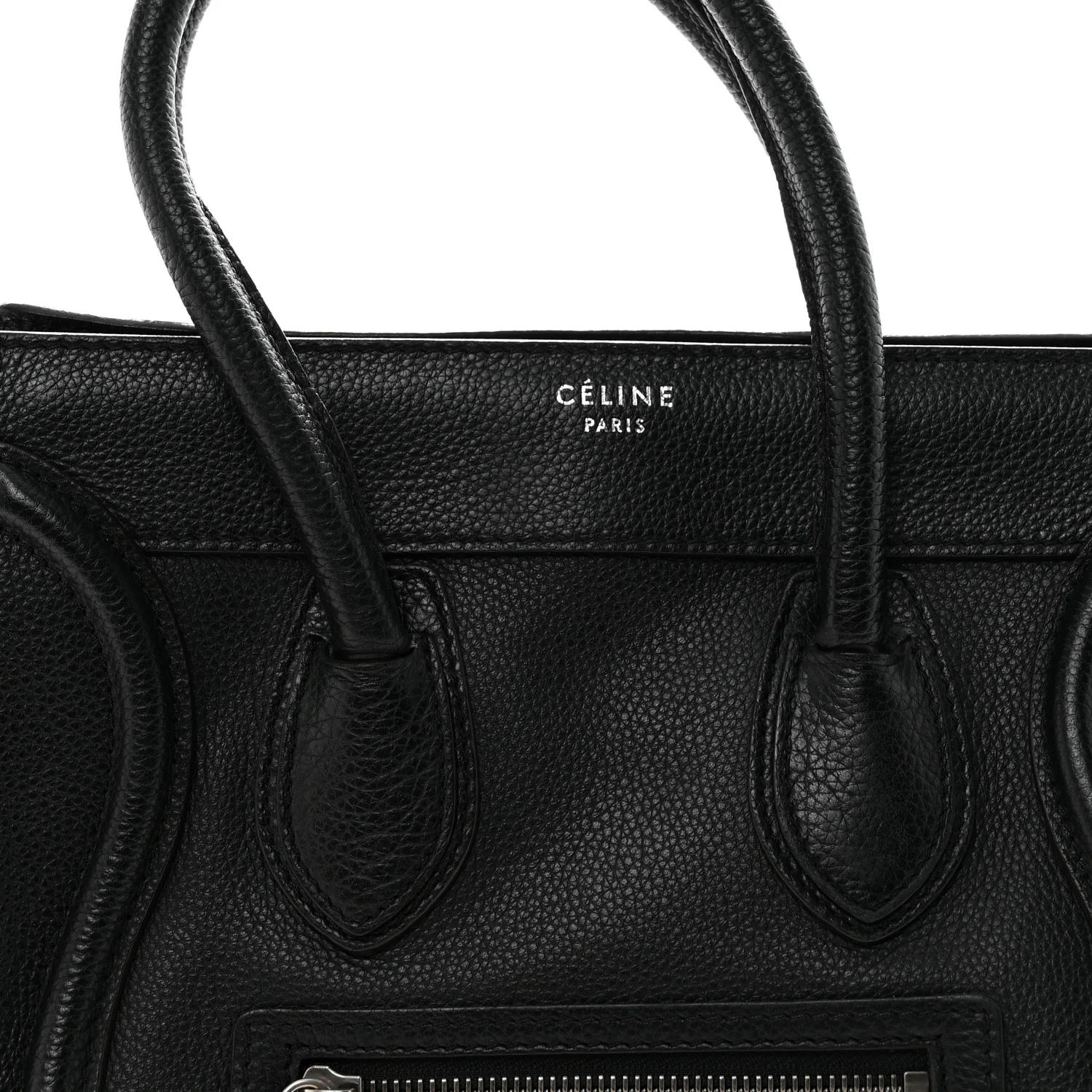 Drummed Calfskin Micro Luggage Black - Image 7