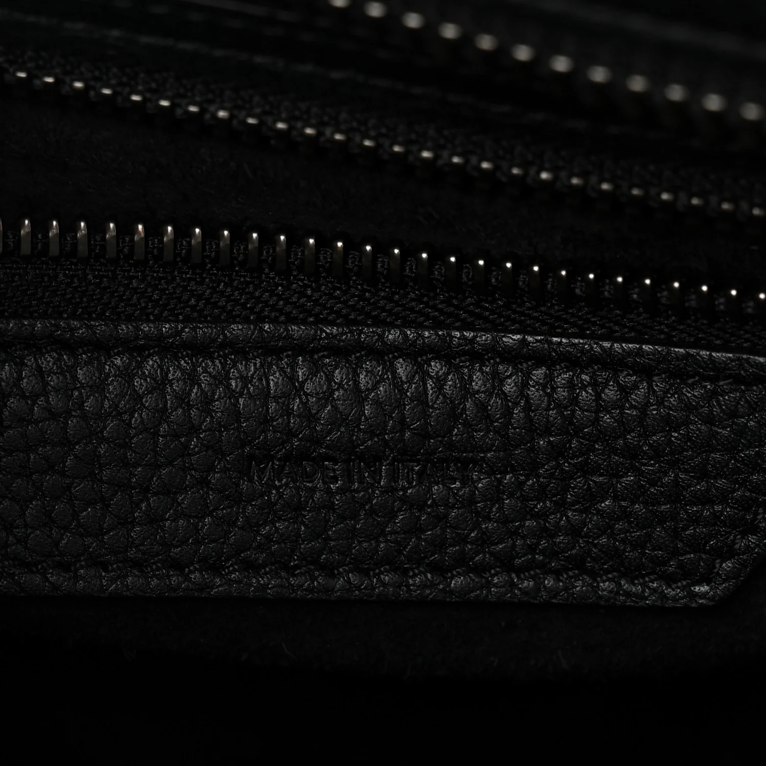 Drummed Calfskin Micro Luggage Black - Image 7