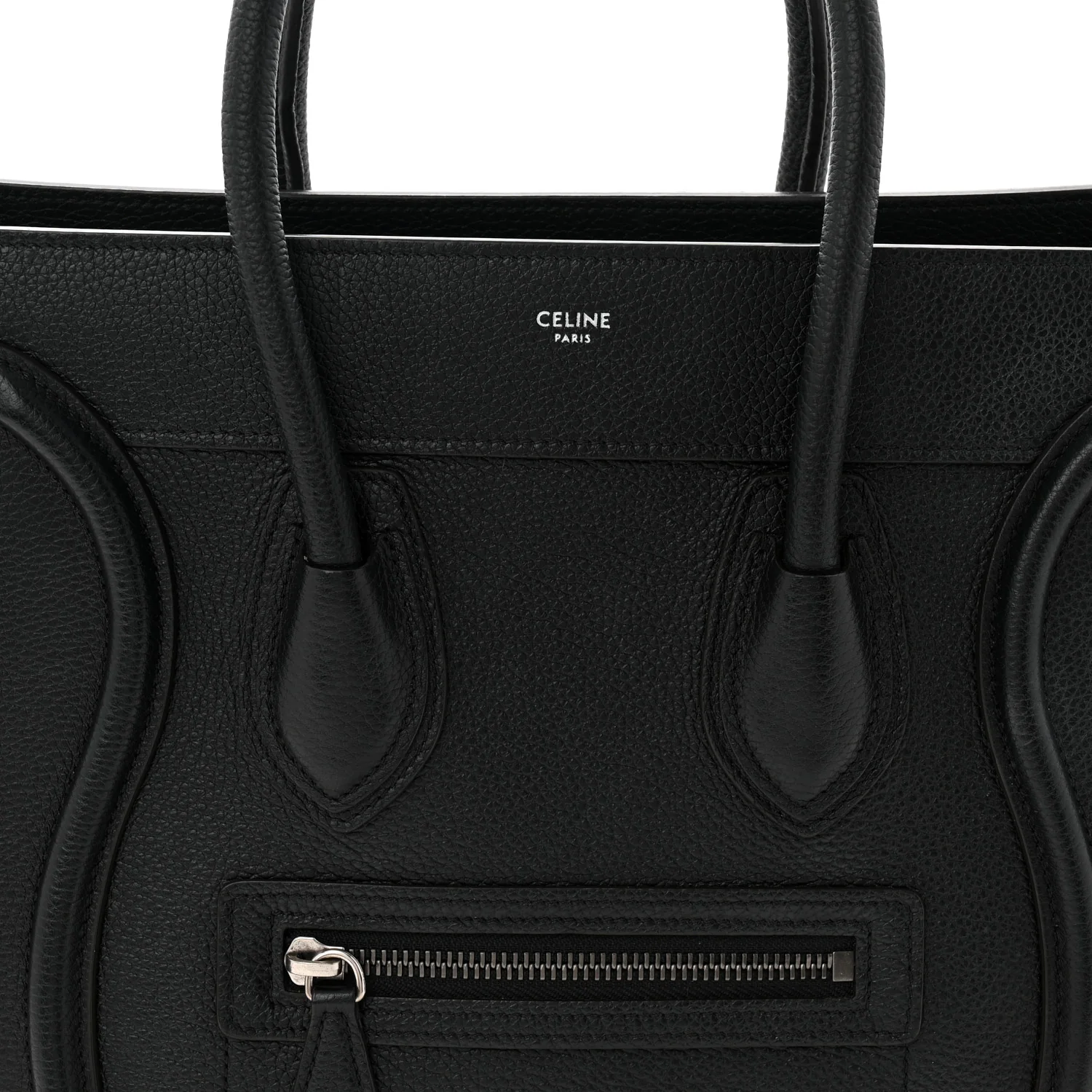 Drummed Calfskin Micro Luggage Black - Image 8