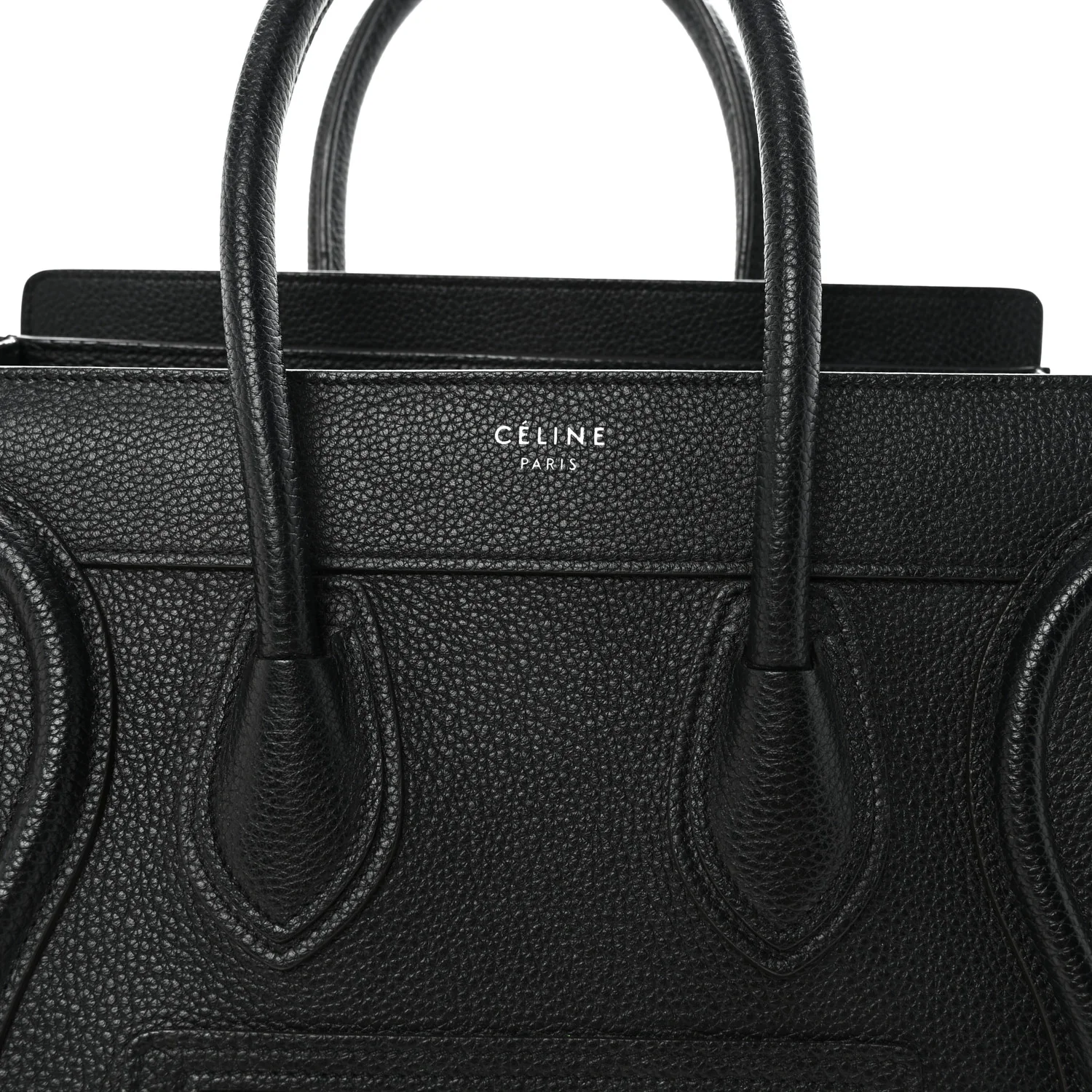 Drummed Calfskin Micro Luggage Black - Image 7