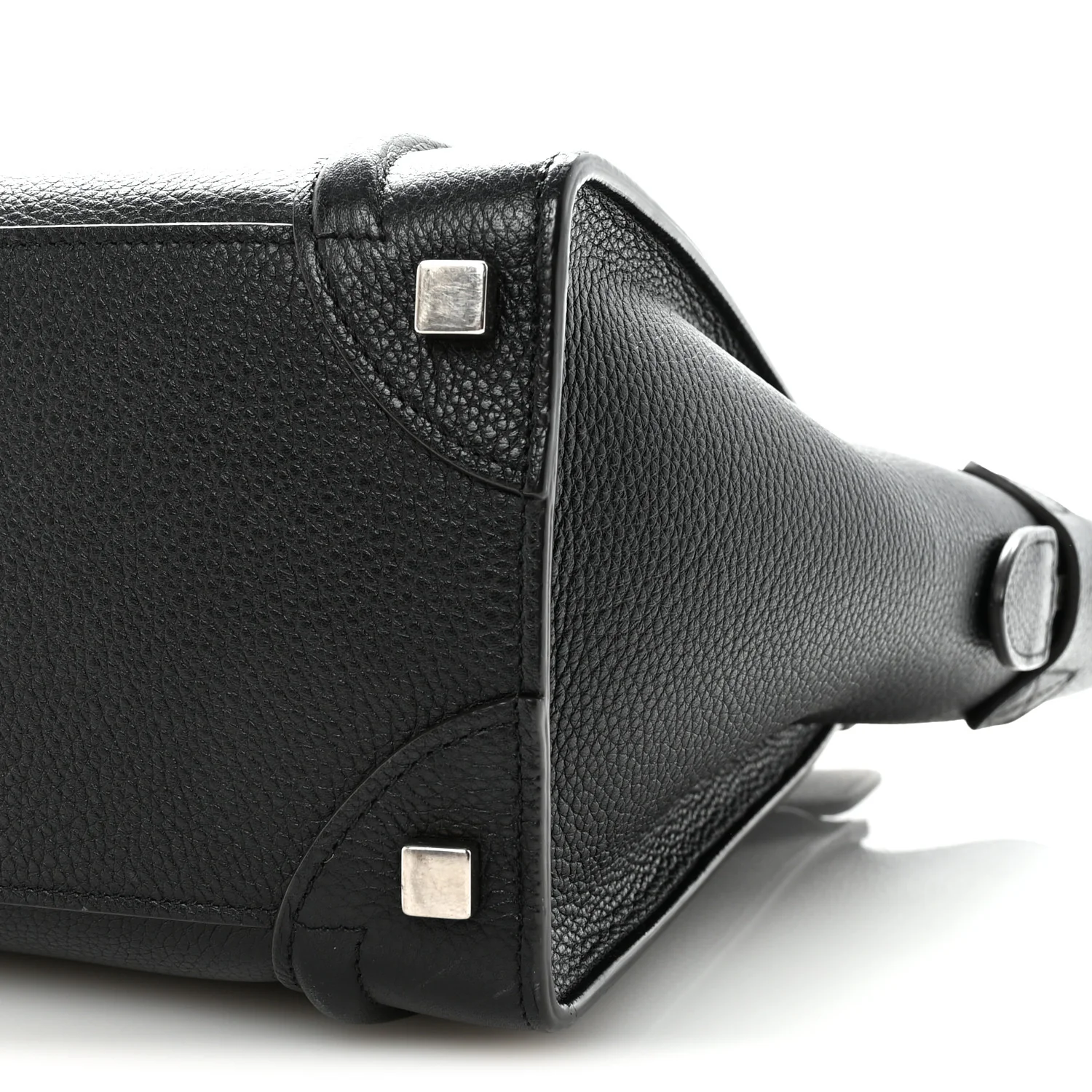 Drummed Calfskin Micro Luggage Black - Image 9