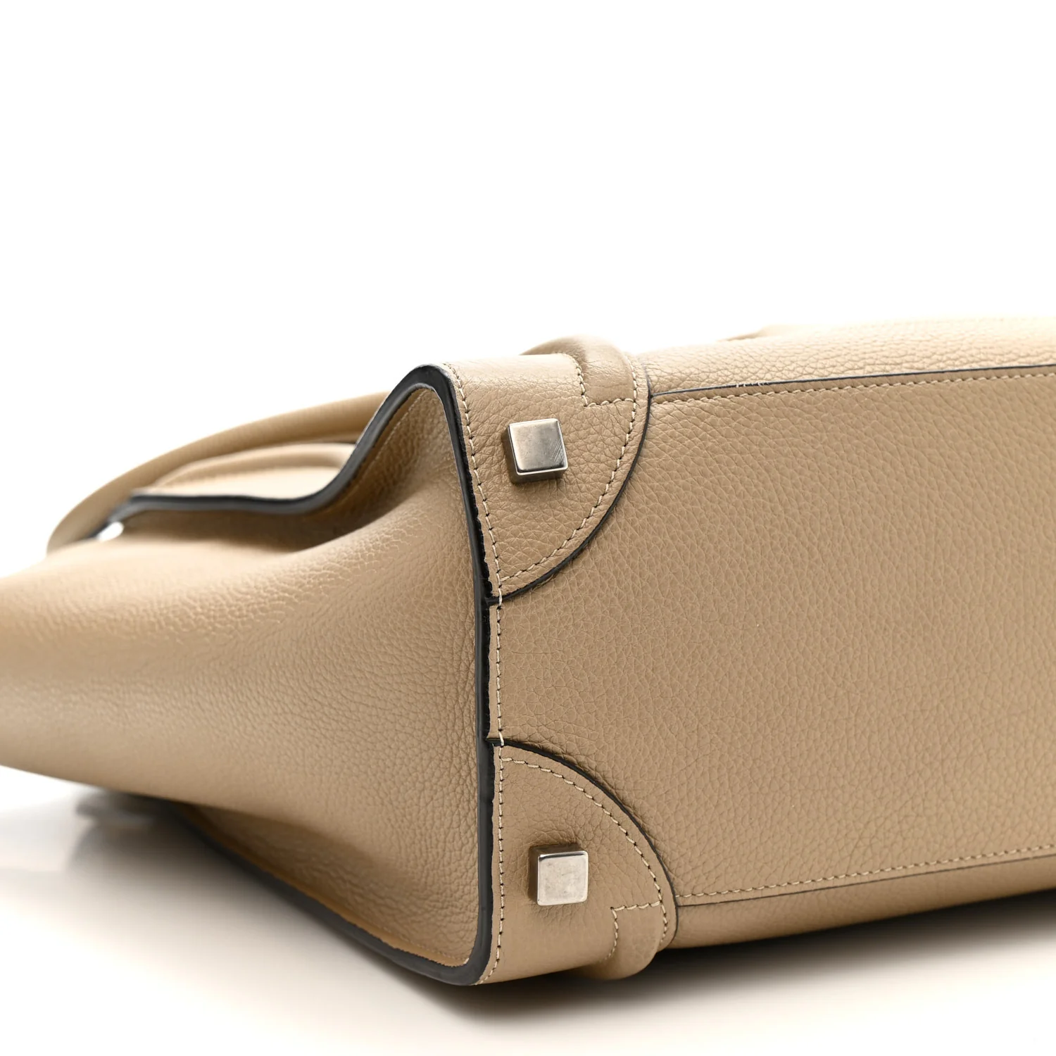 Drummed Calfskin Micro Luggage Dune - Image 9