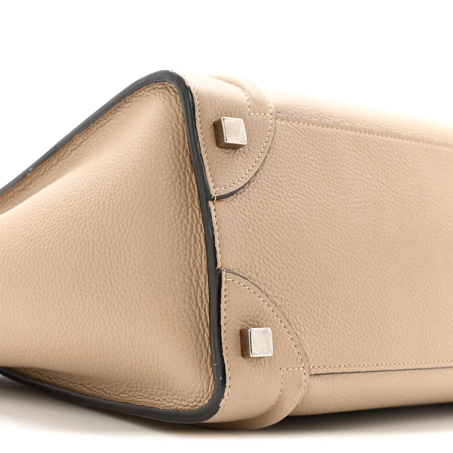 Drummed Calfskin Micro Luggage Dune - Image 10