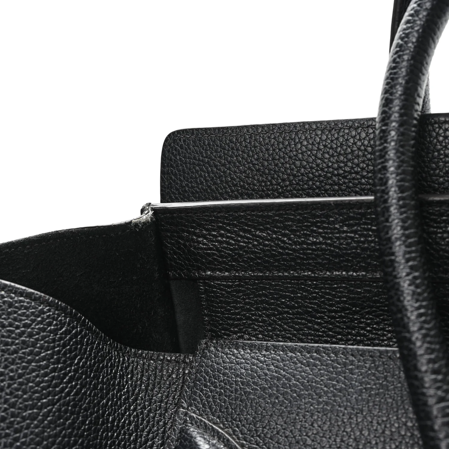 Drummed Calfskin Mini Luggage Black - Image 10