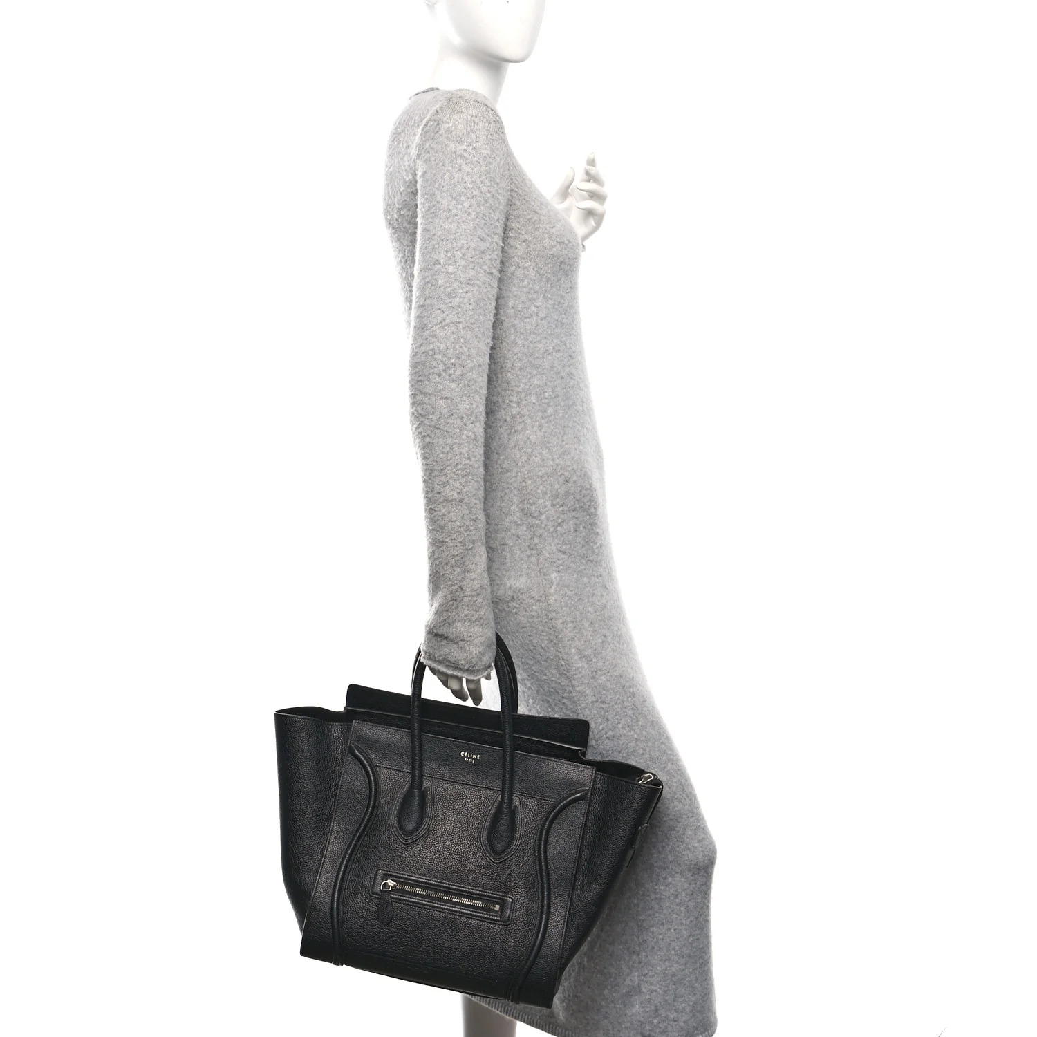 Drummed Calfskin Mini Luggage Black - Image 2