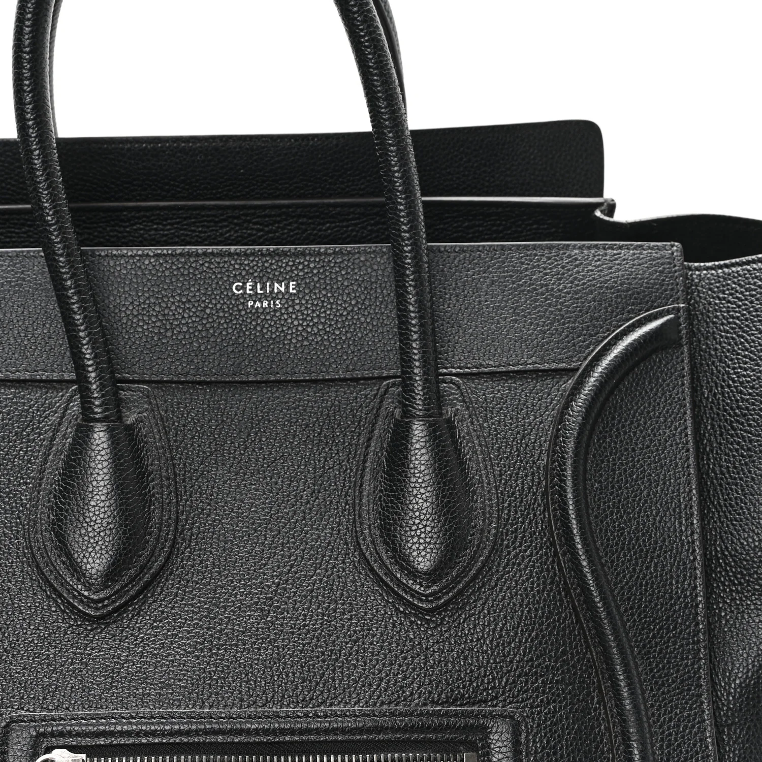 Drummed Calfskin Mini Luggage Black - Image 7