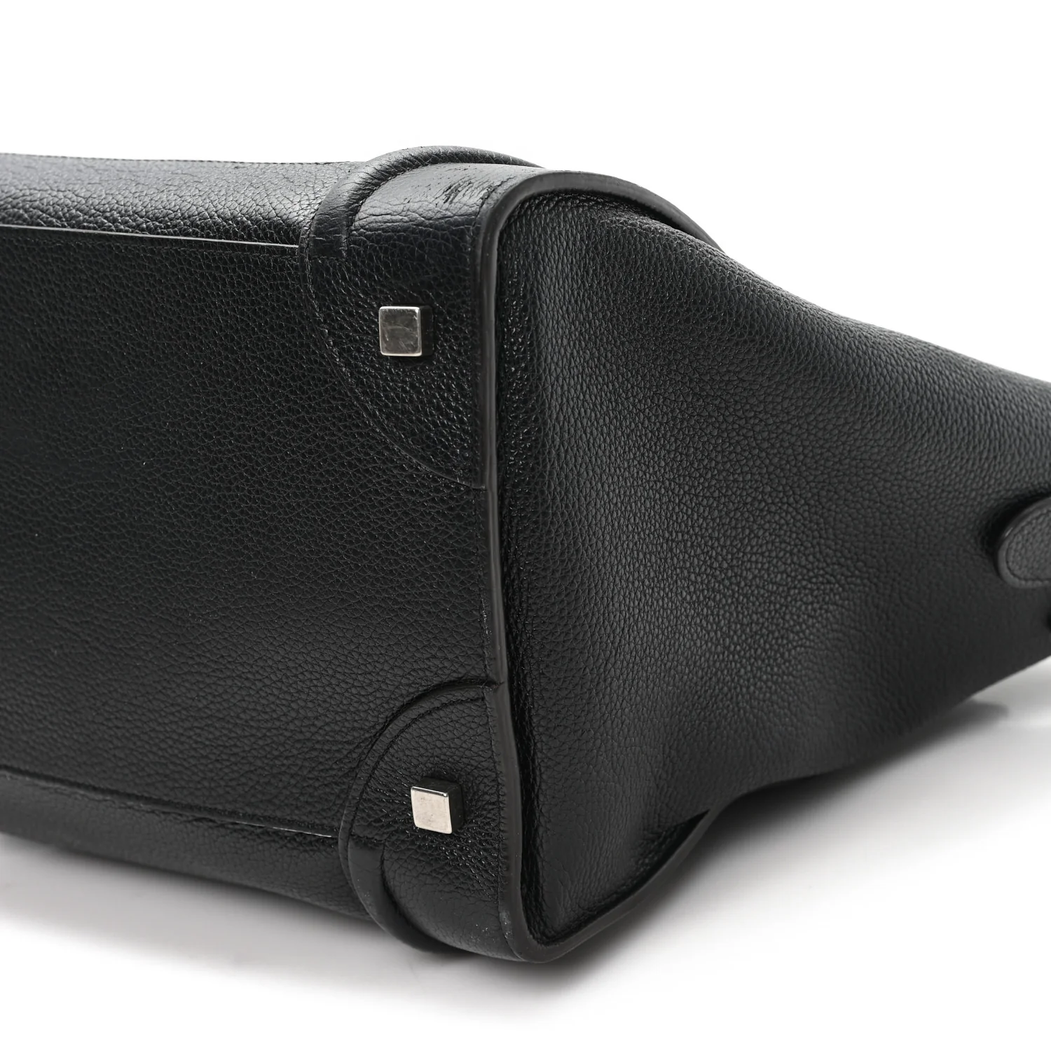 Drummed Calfskin Mini Luggage Black - Image 9