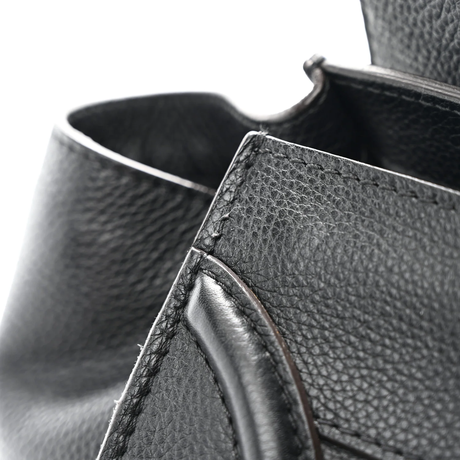 Drummed Calfskin Mini Luggage Black - Image 12