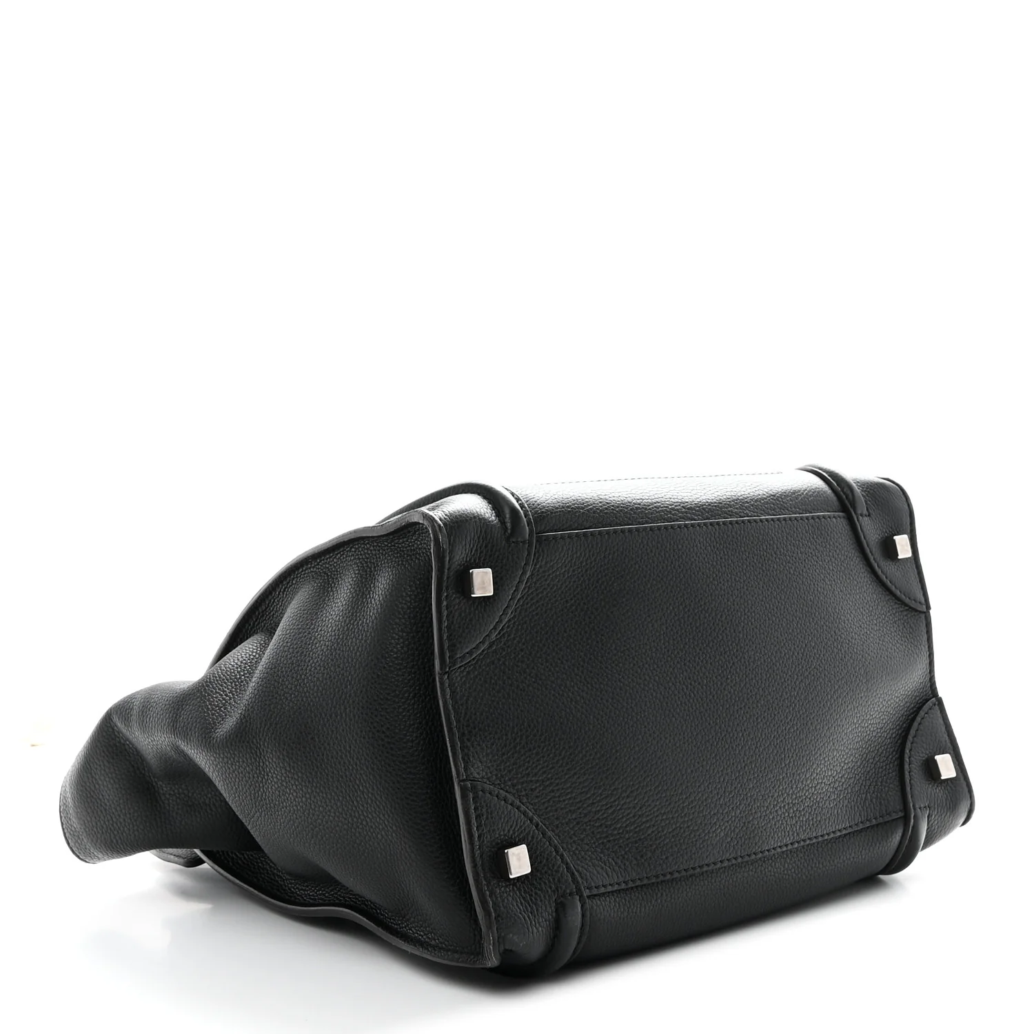 Drummed Calfskin Mini Luggage Black - Image 4