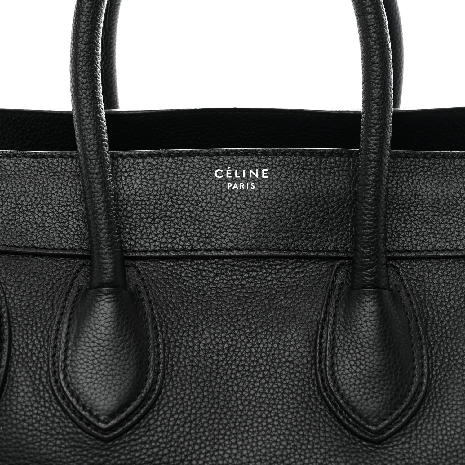 Drummed Calfskin Mini Luggage Black - Image 7