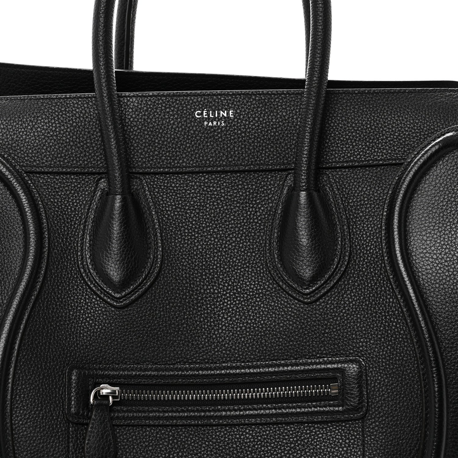 Drummed Calfskin Mini Luggage Black - Image 7