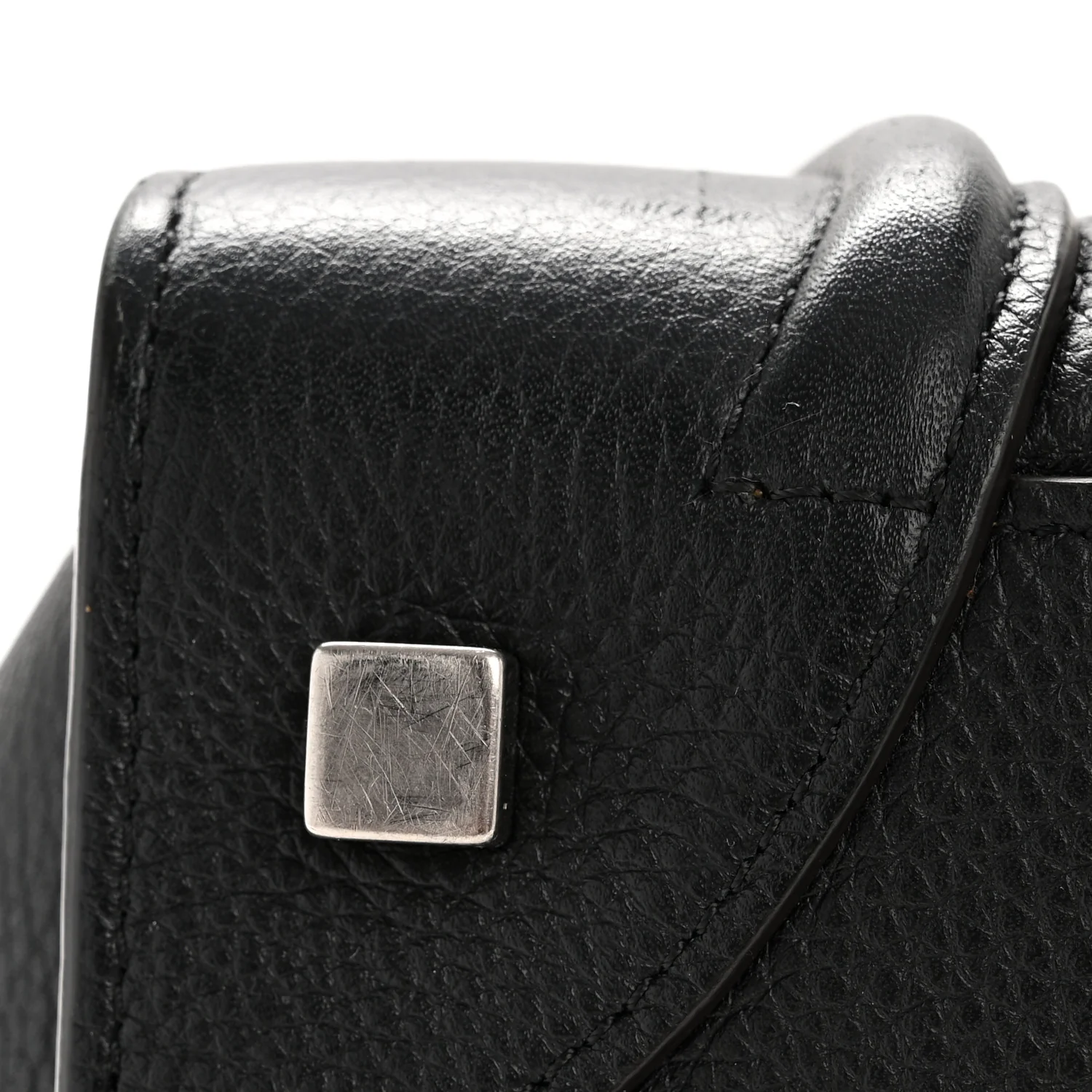 Drummed Calfskin Mini Luggage Black - Image 33