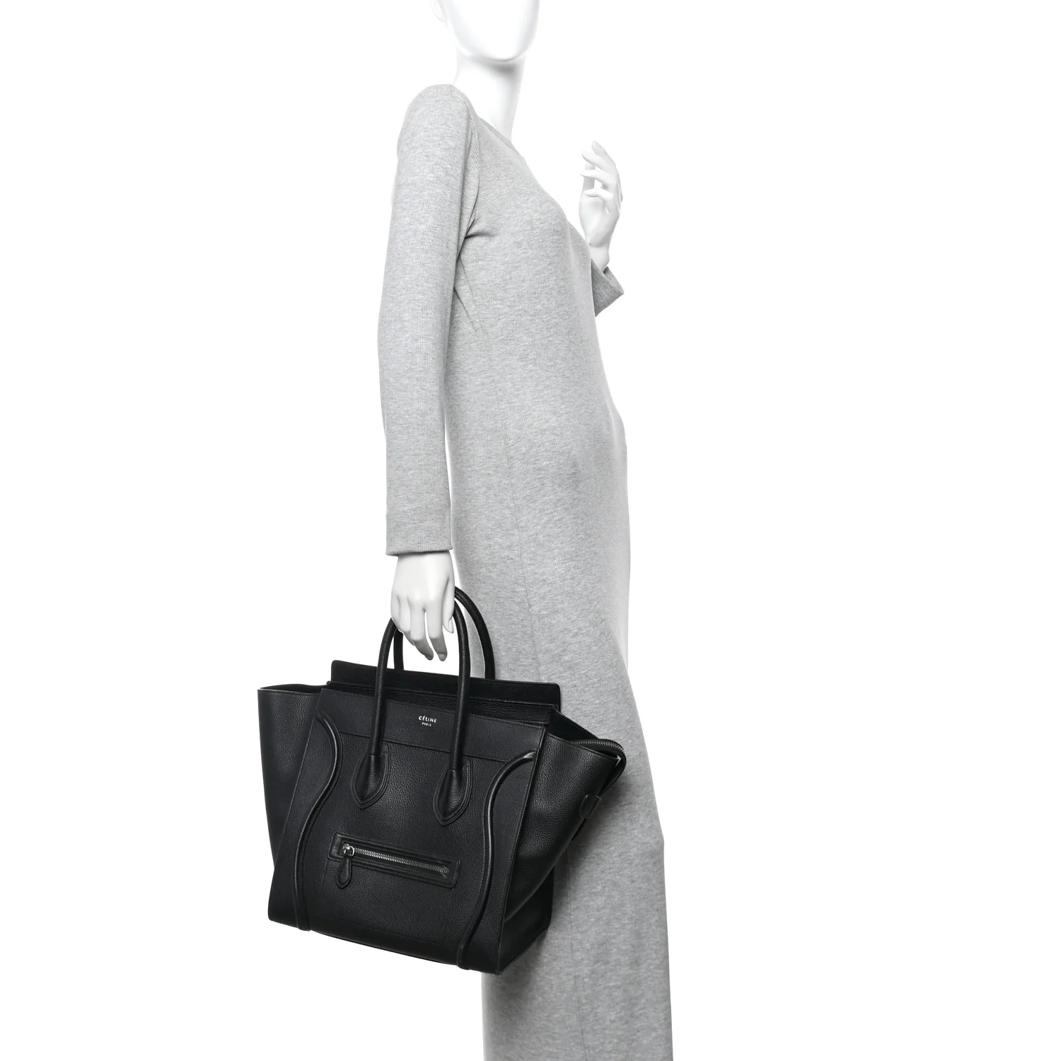 Drummed Calfskin Mini Luggage Black - Image 4