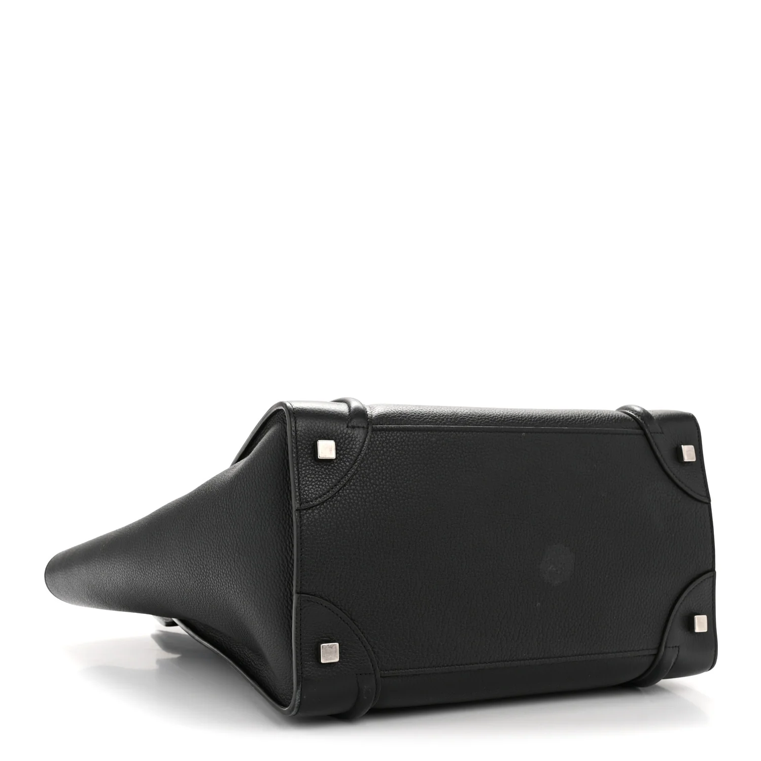 Drummed Calfskin Mini Luggage Black - Image 8