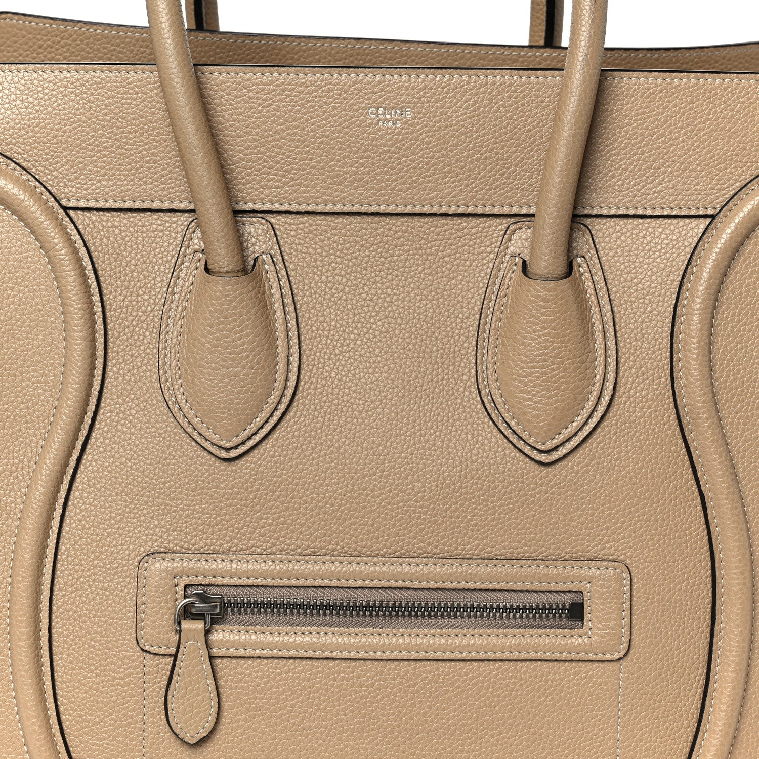 Drummed Calfskin Mini Luggage Dune - Image 9