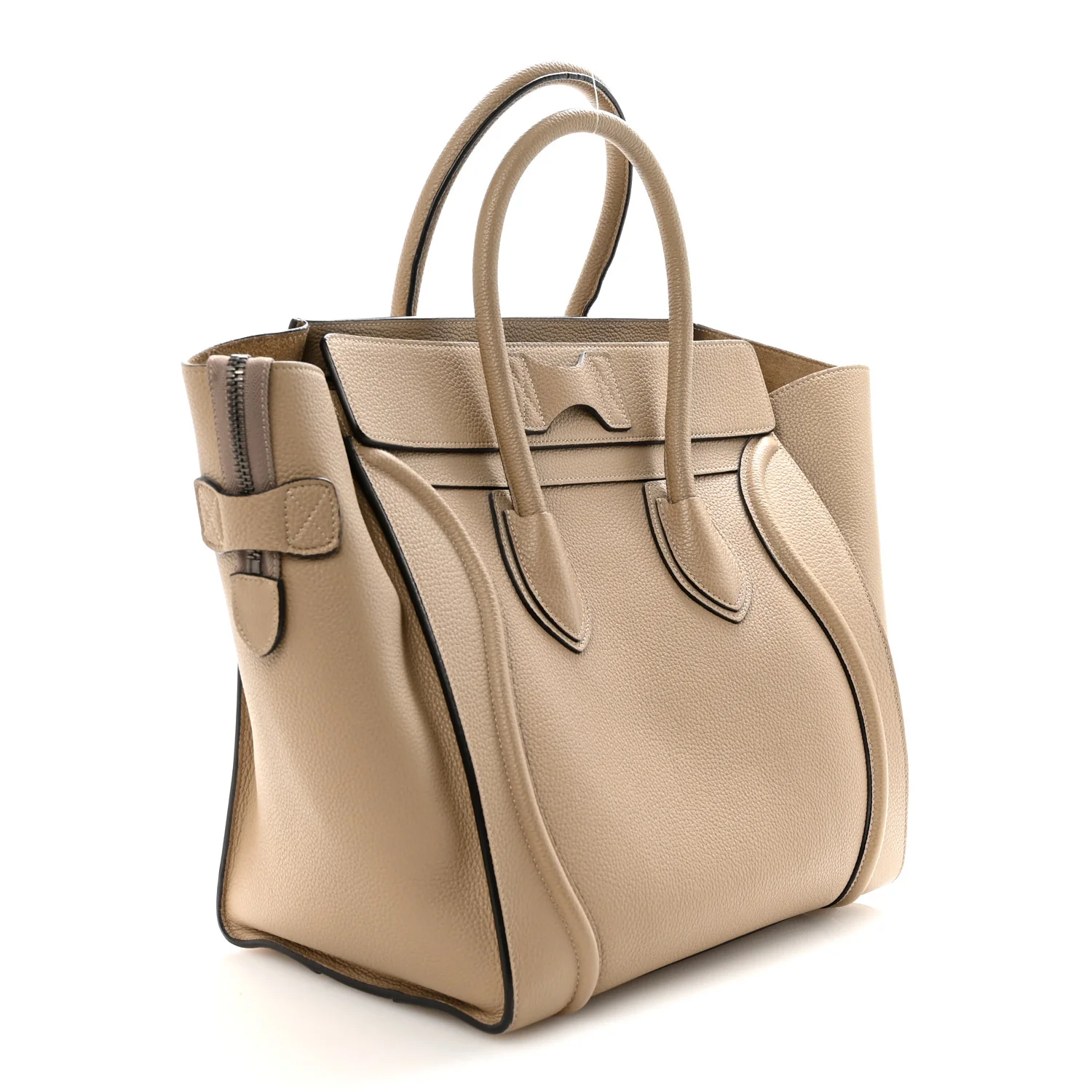 Drummed Calfskin Mini Luggage Dune - Image 3
