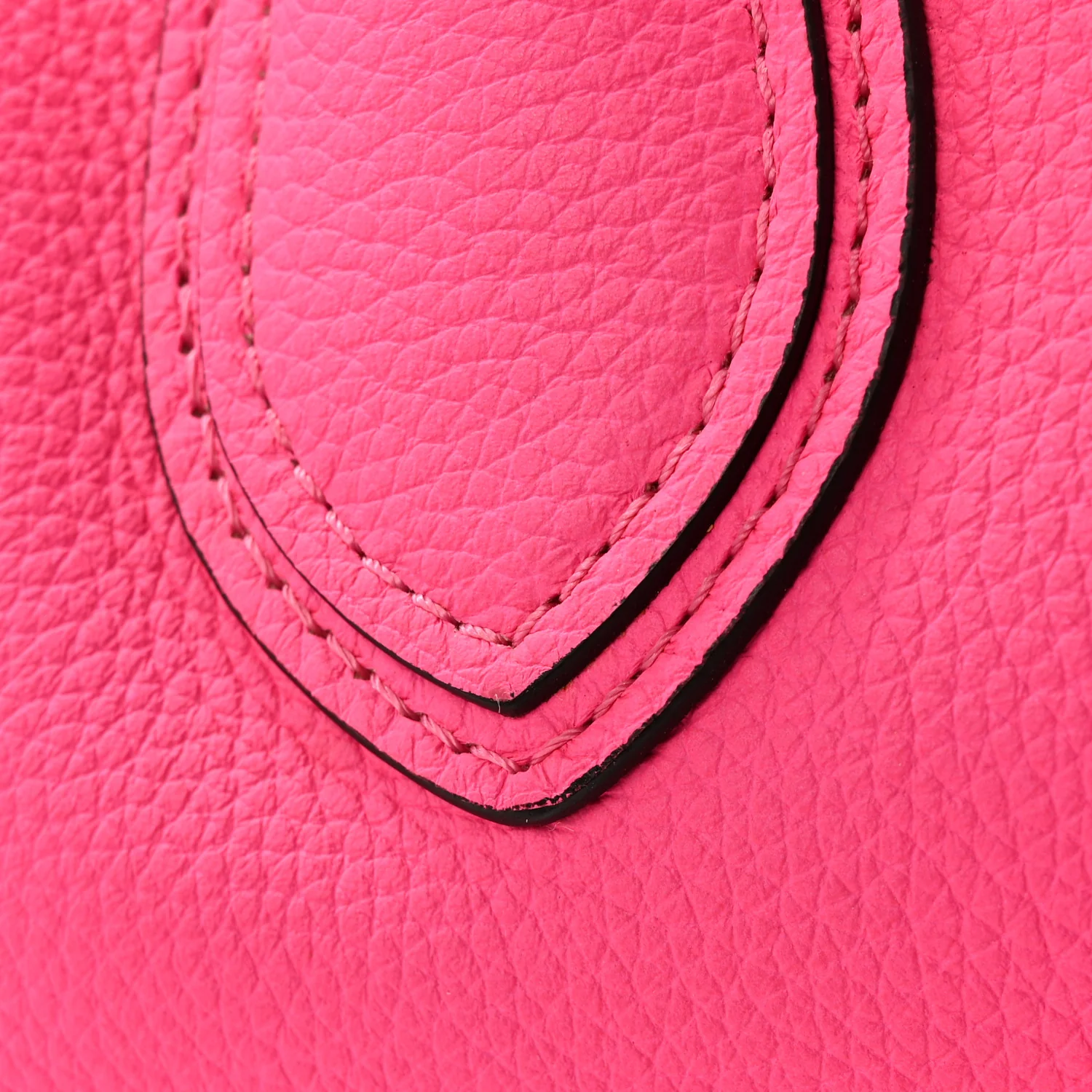 Drummed Calfskin Mini Luggage Fluo Pink - Image 12