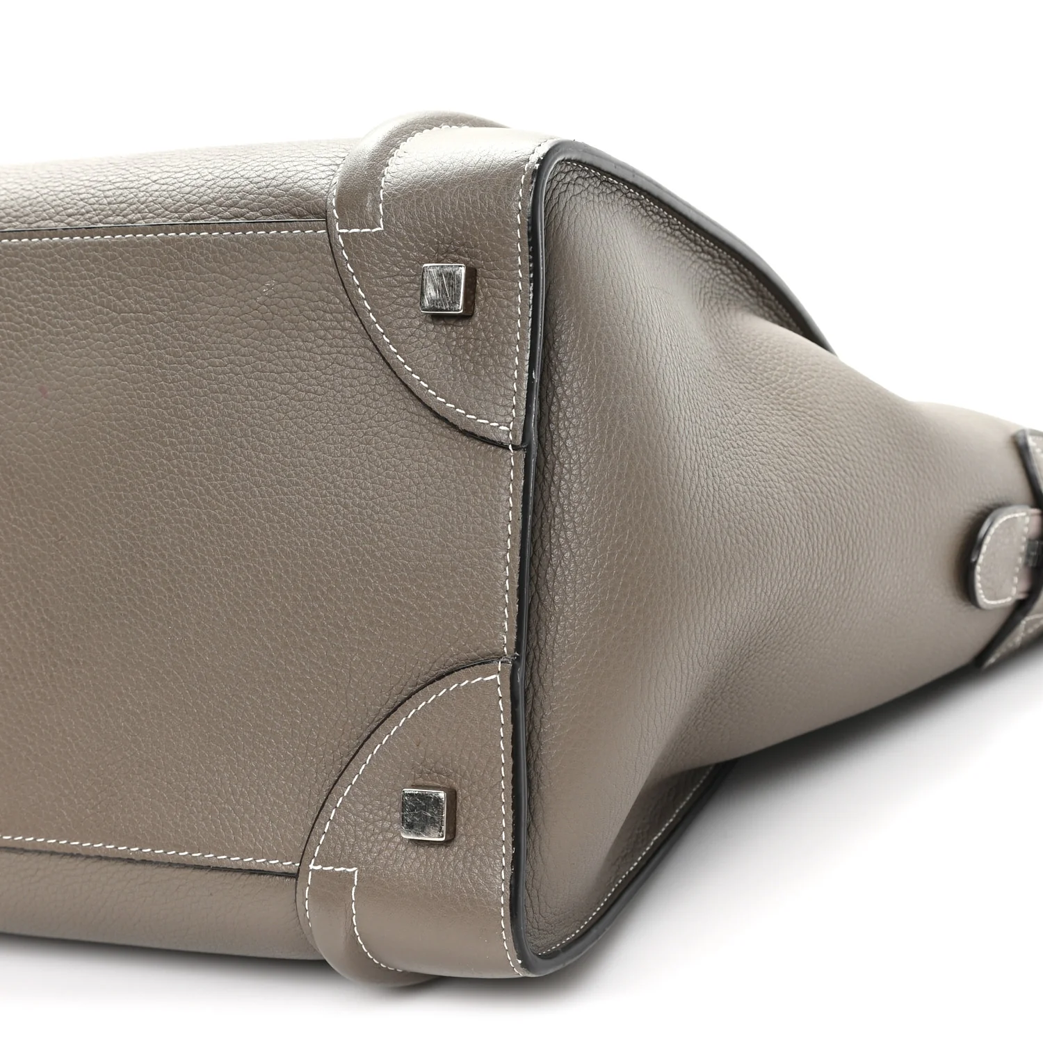 Drummed Calfskin Mini Luggage Souris - Image 9