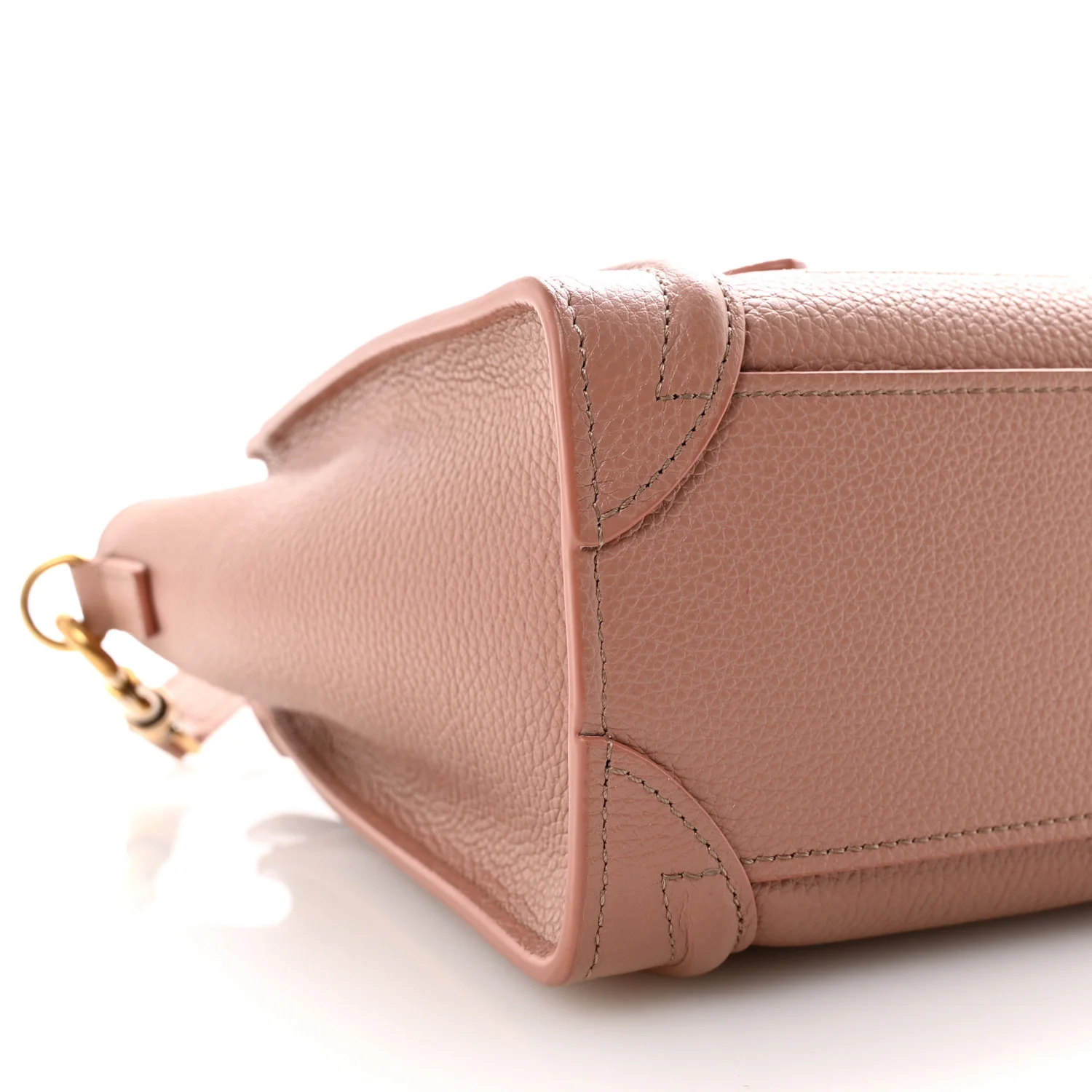 Drummed Calfskin Nano Luggage Antique Rose - Image 10