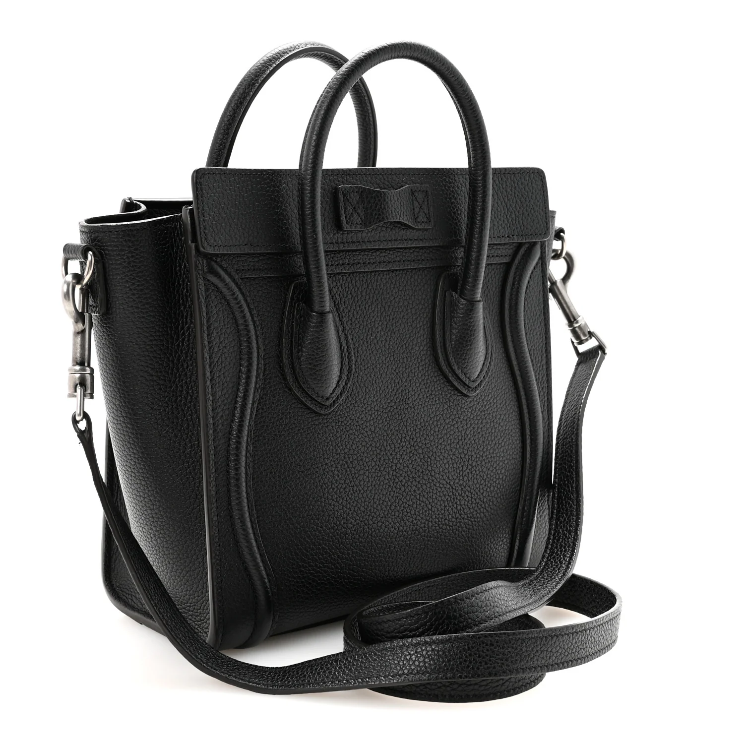 Drummed Calfskin Nano Luggage Black - Image 3