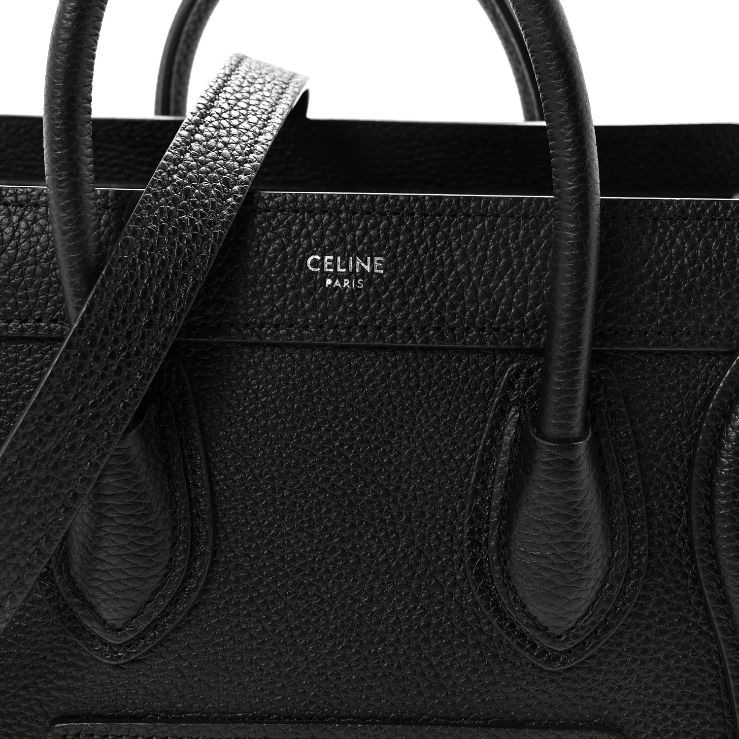 Drummed Calfskin Nano Luggage Black - Image 8