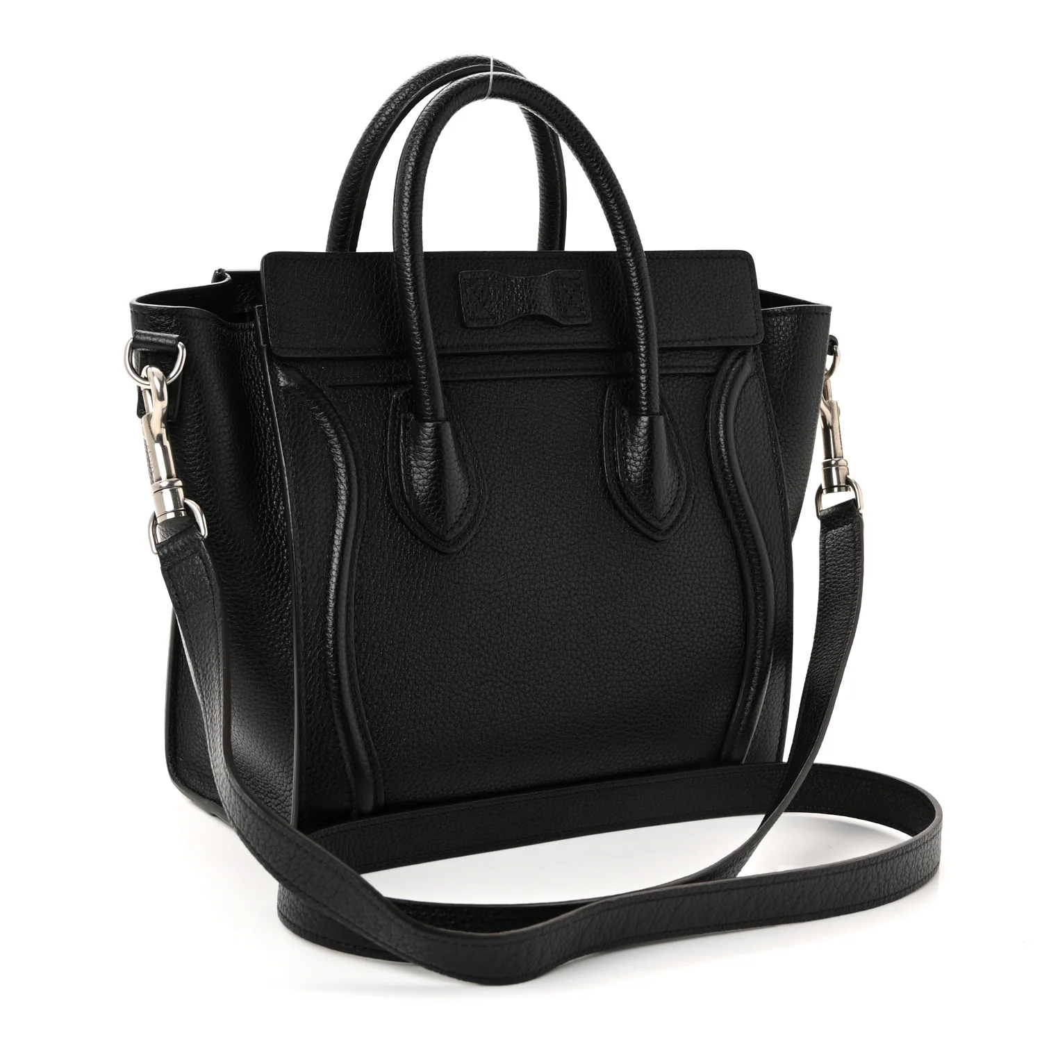 Drummed Calfskin Nano Luggage Black - Image 3