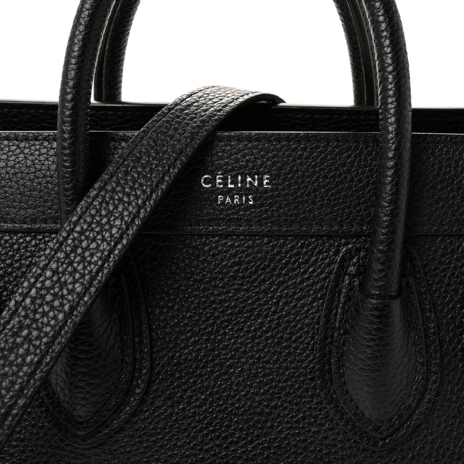 Drummed Calfskin Nano Luggage Black - Image 8