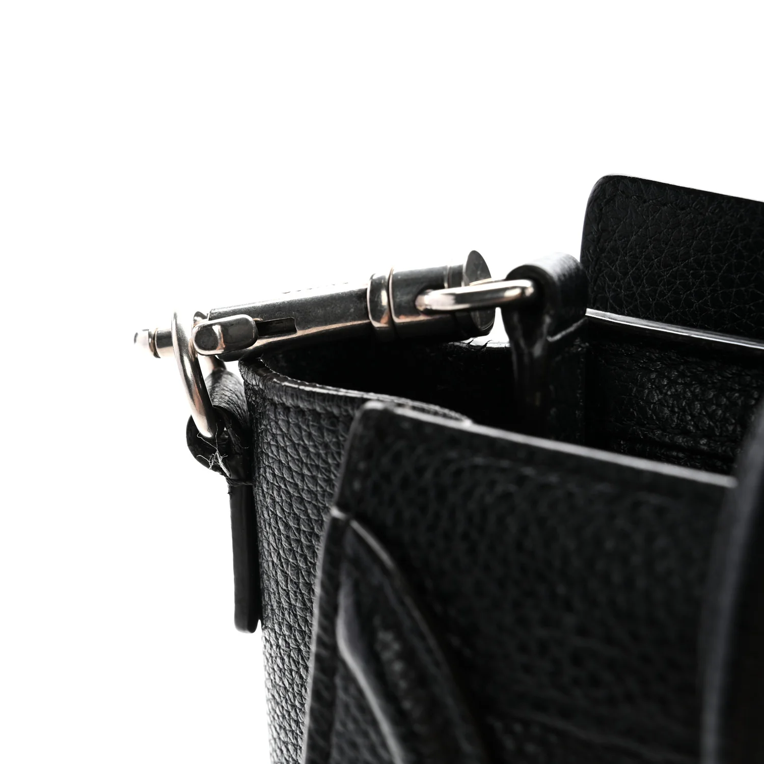 Drummed Calfskin Nano Luggage Black - Image 10