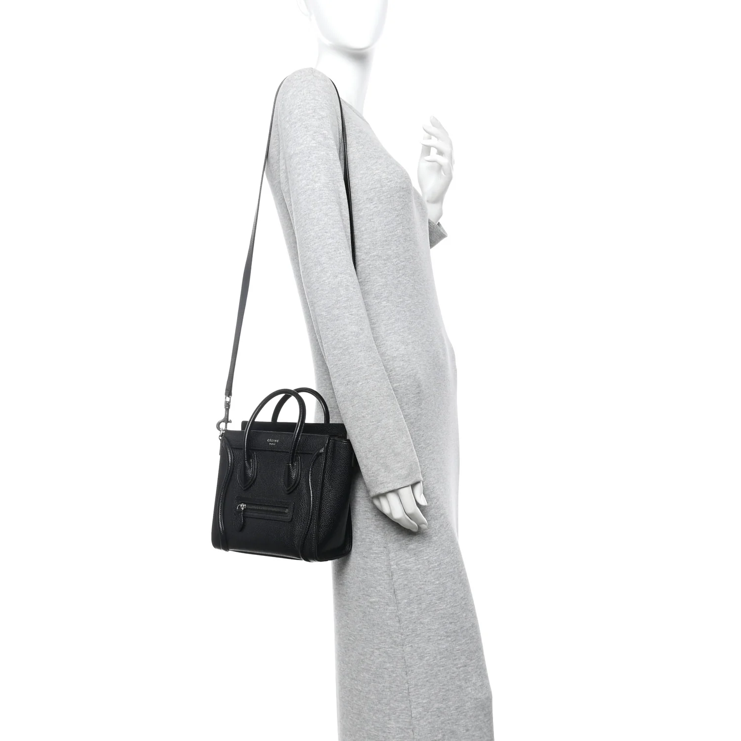 Drummed Calfskin Nano Luggage Black - Image 2