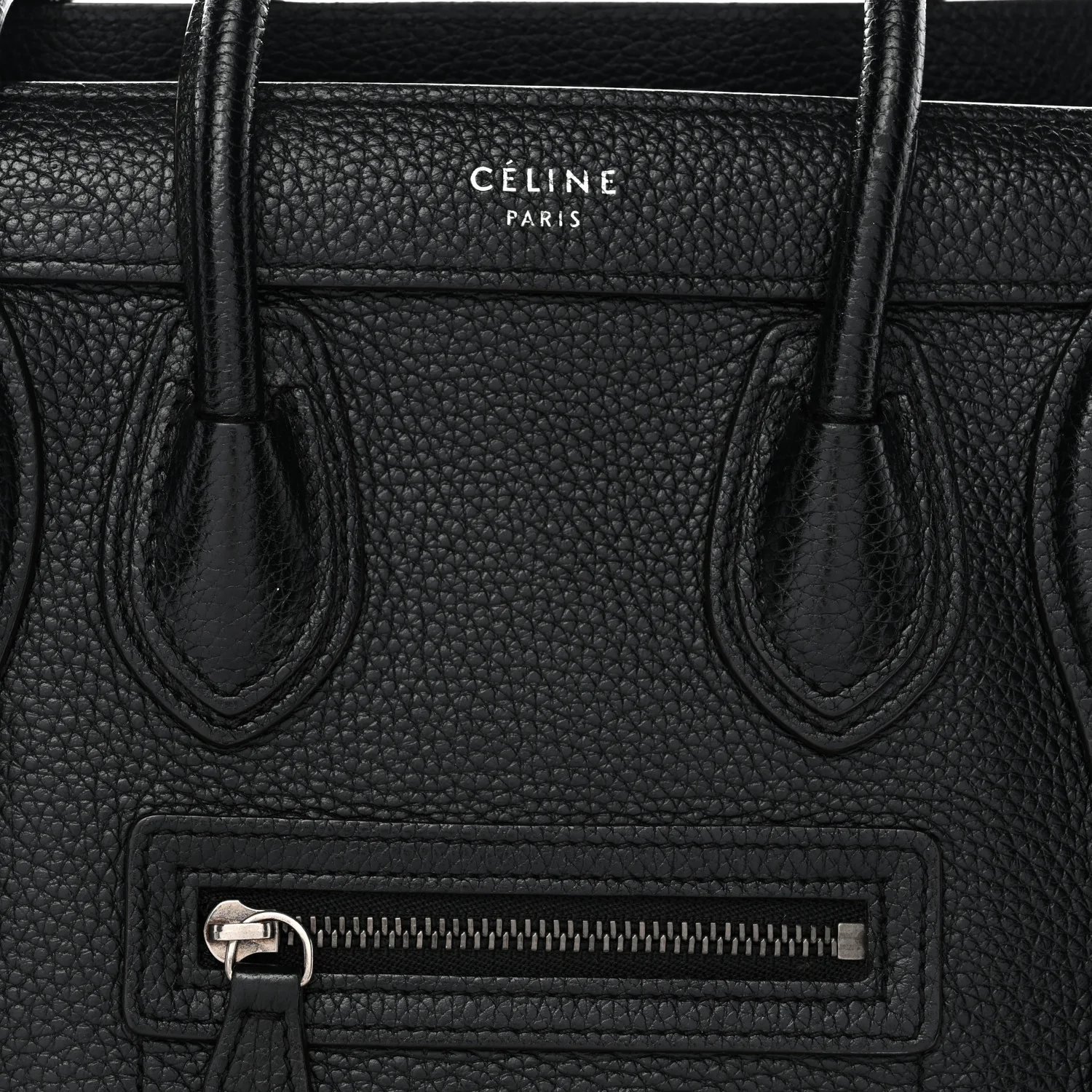 Drummed Calfskin Nano Luggage Black - Image 7