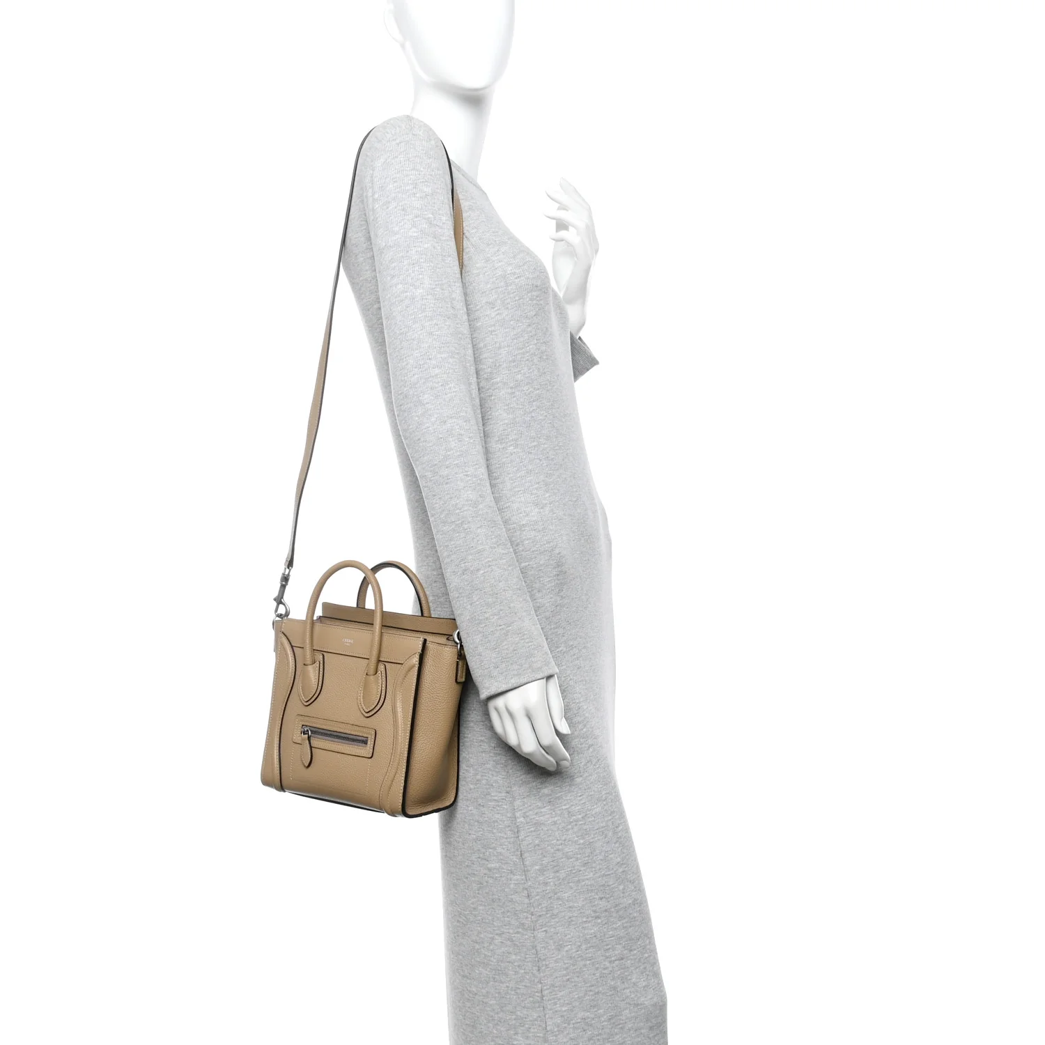 Drummed Calfskin Nano Luggage Dune - Image 2