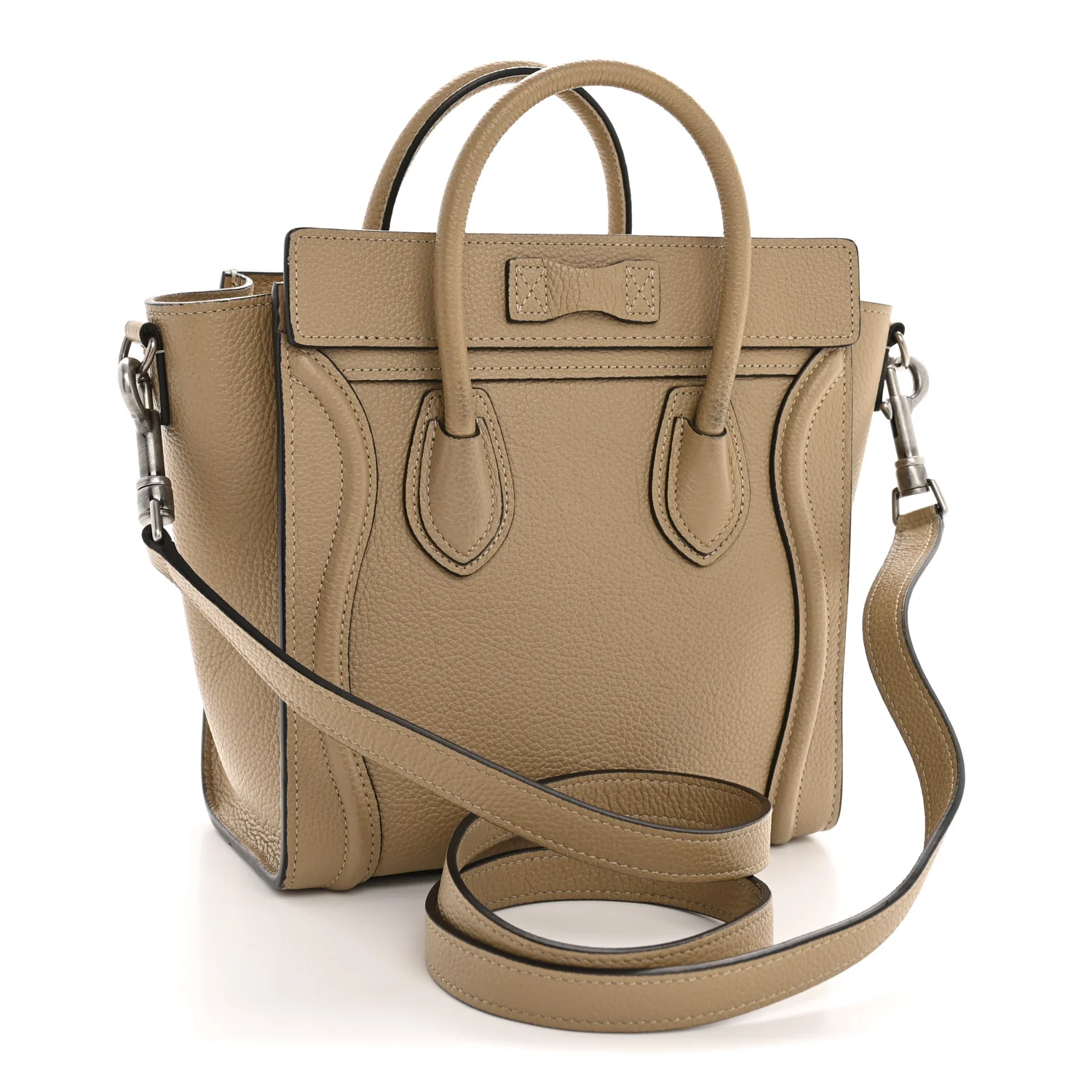 Drummed Calfskin Nano Luggage Dune - Image 3