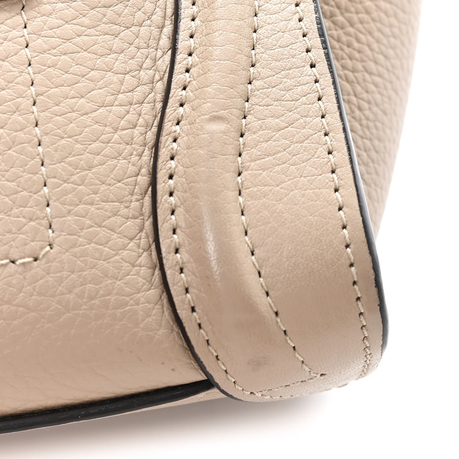 Drummed Calfskin Nano Luggage Dune - Image 11