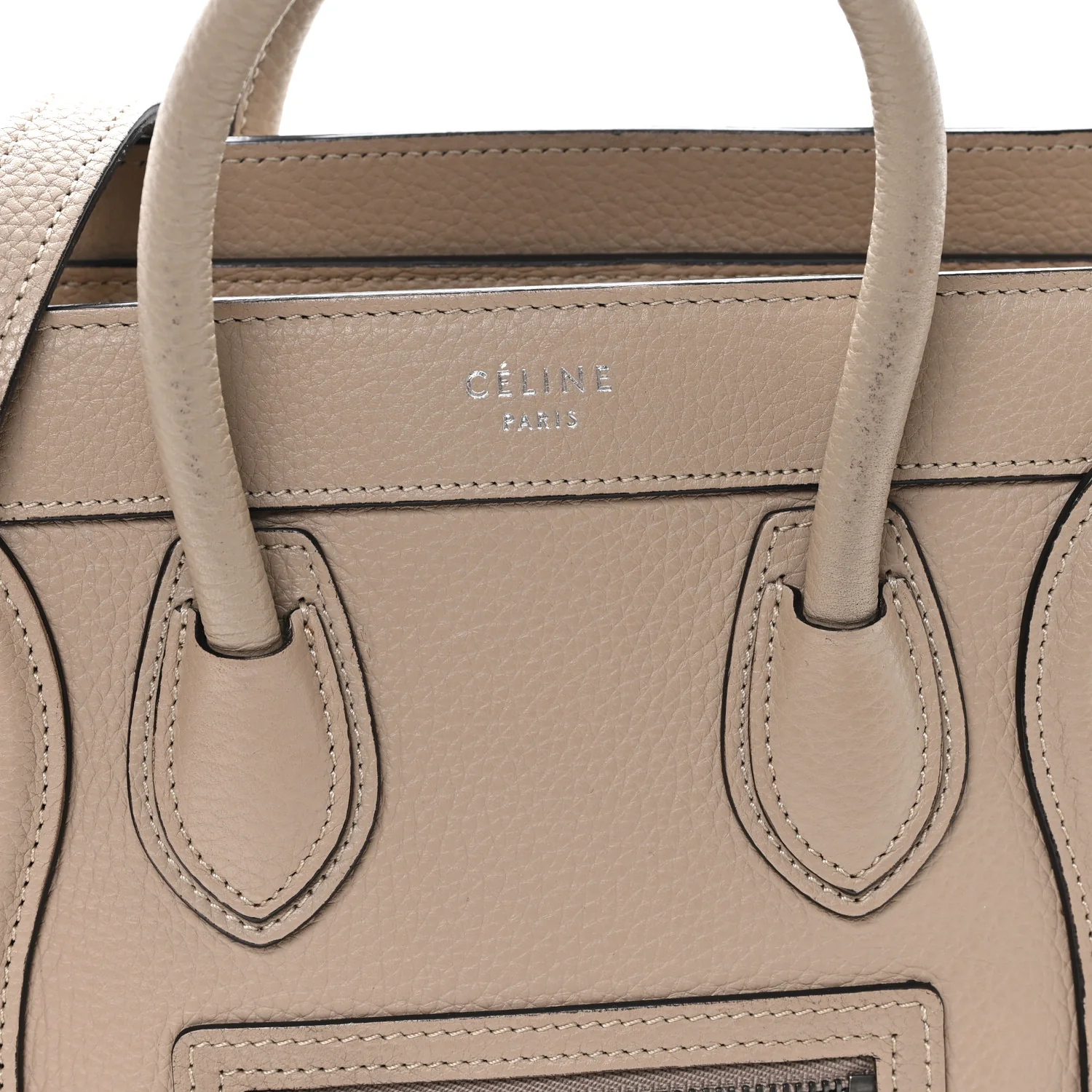 Drummed Calfskin Nano Luggage Dune - Image 8