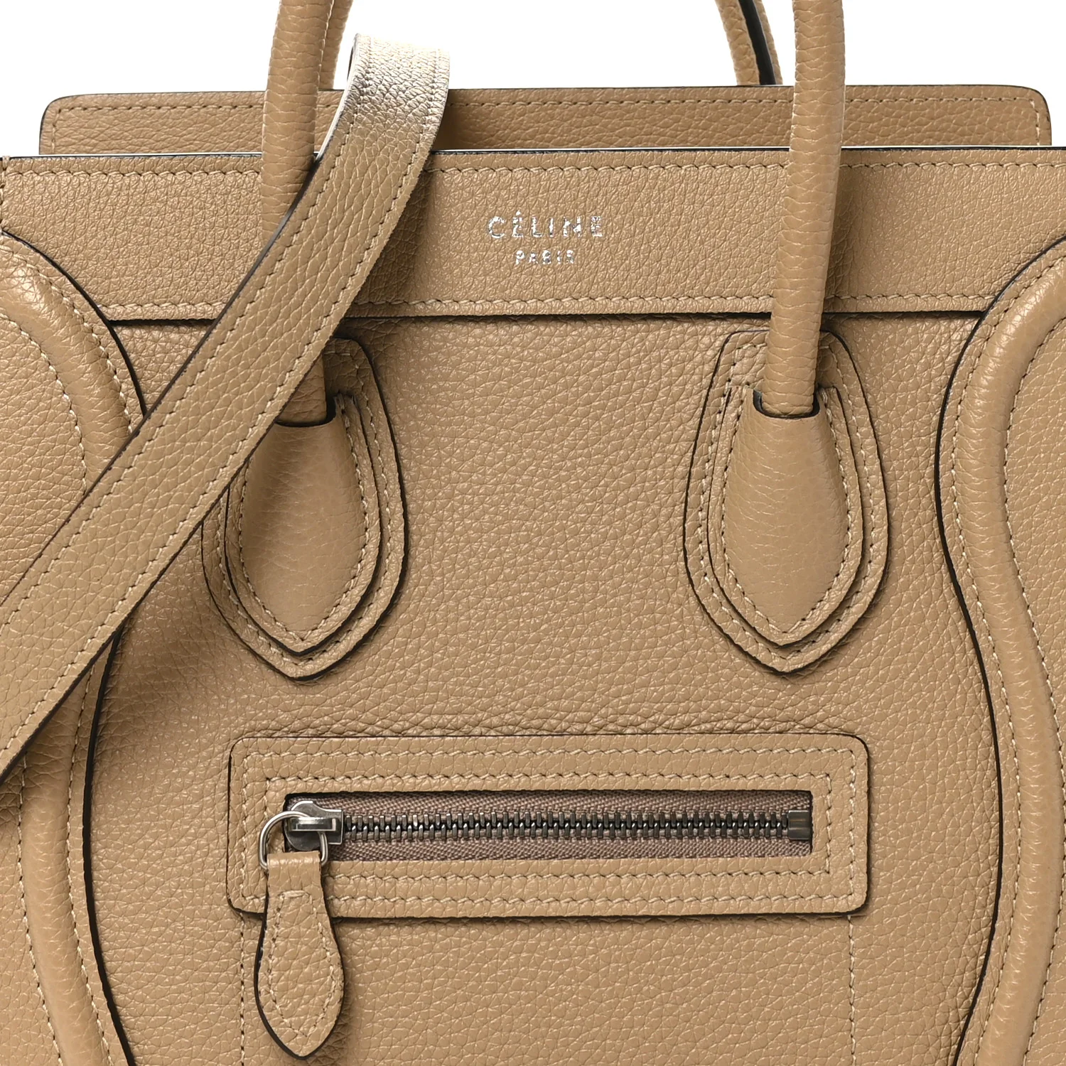 Drummed Calfskin Nano Luggage Dune - Image 8