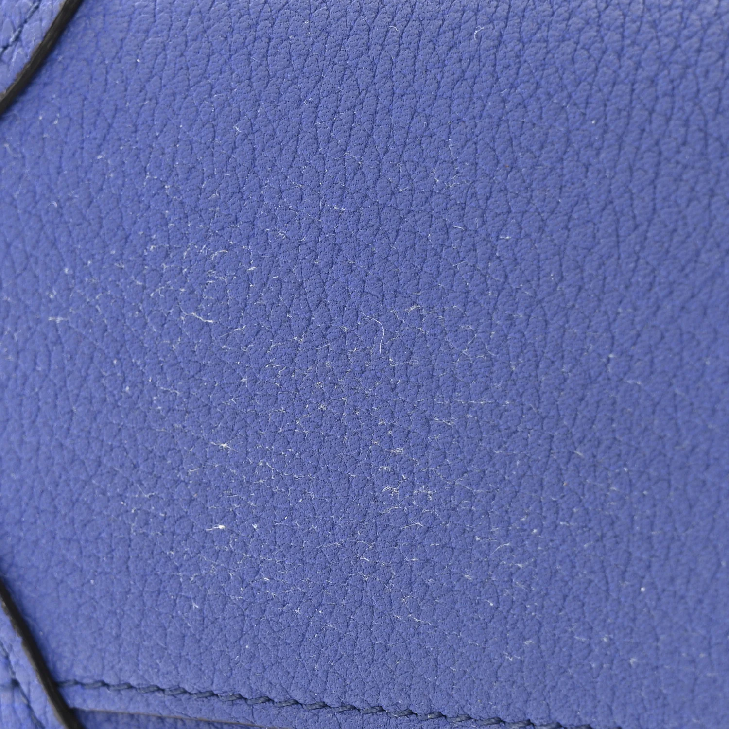 Drummed Calfskin Nano Luggage Indigo - Image 10
