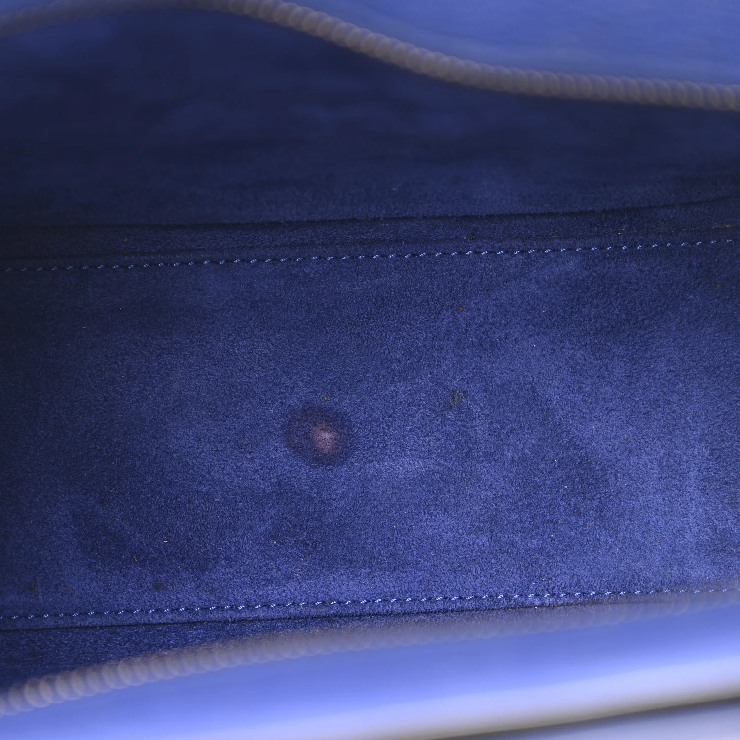 Drummed Calfskin Nano Luggage Indigo - Image 5