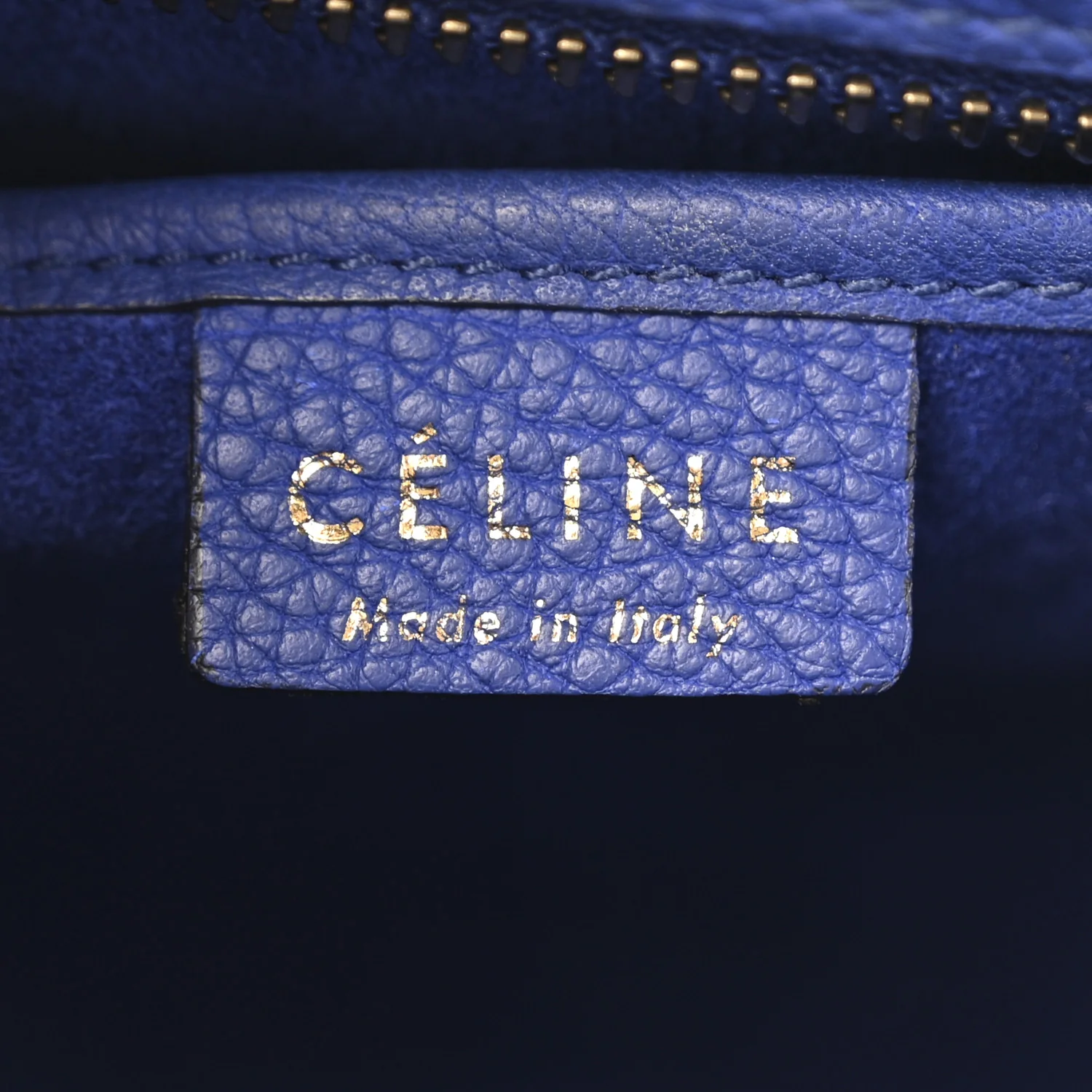 Drummed Calfskin Nano Luggage Indigo - Image 6