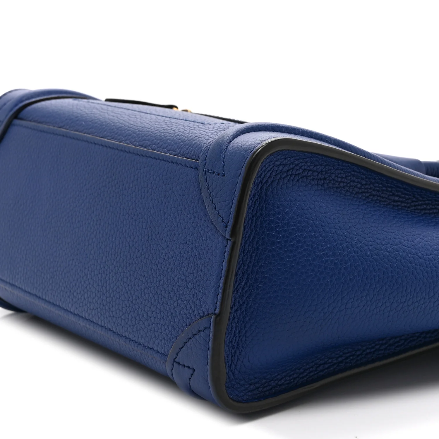 Drummed Calfskin Nano Luggage Indigo - Image 10