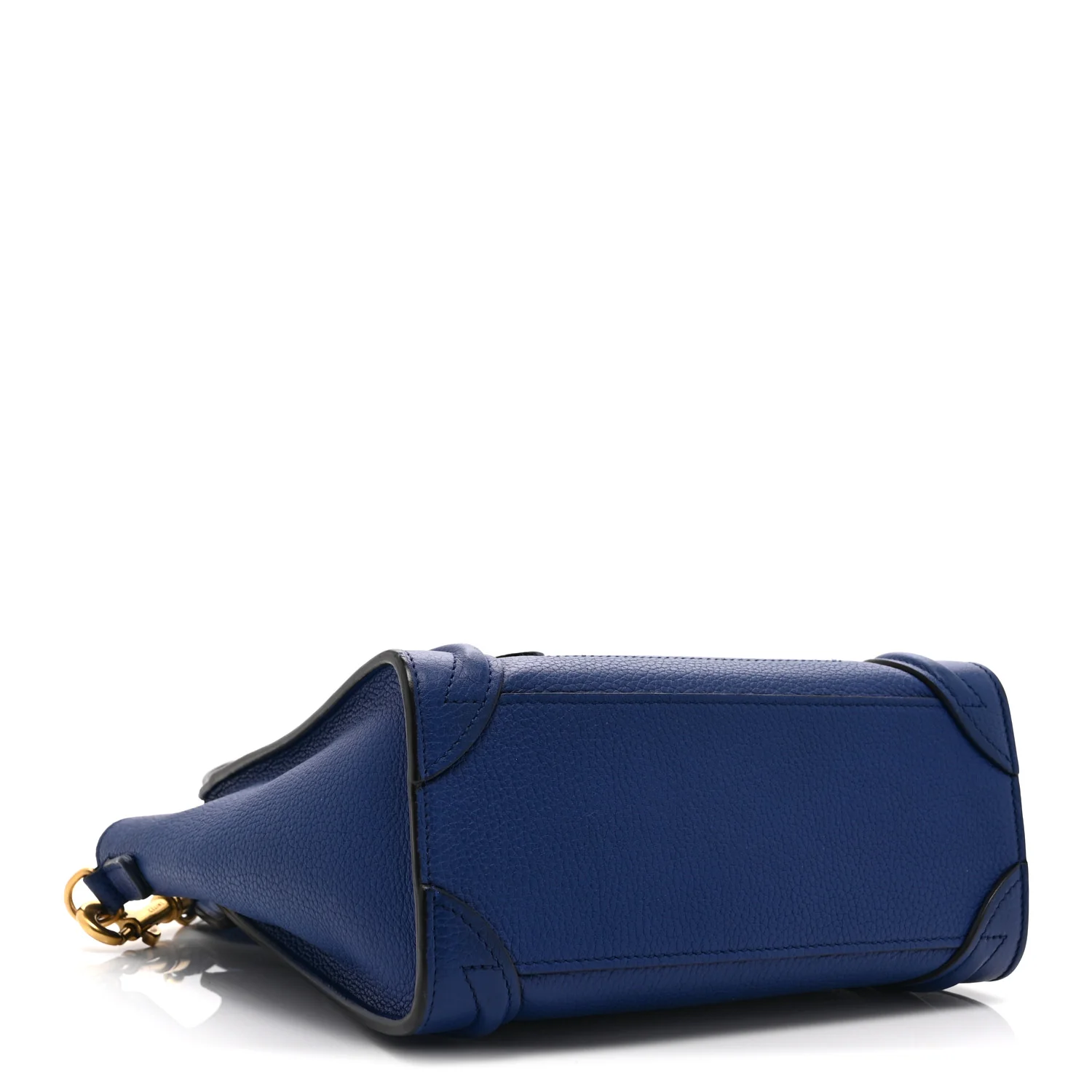 Drummed Calfskin Nano Luggage Indigo - Image 4