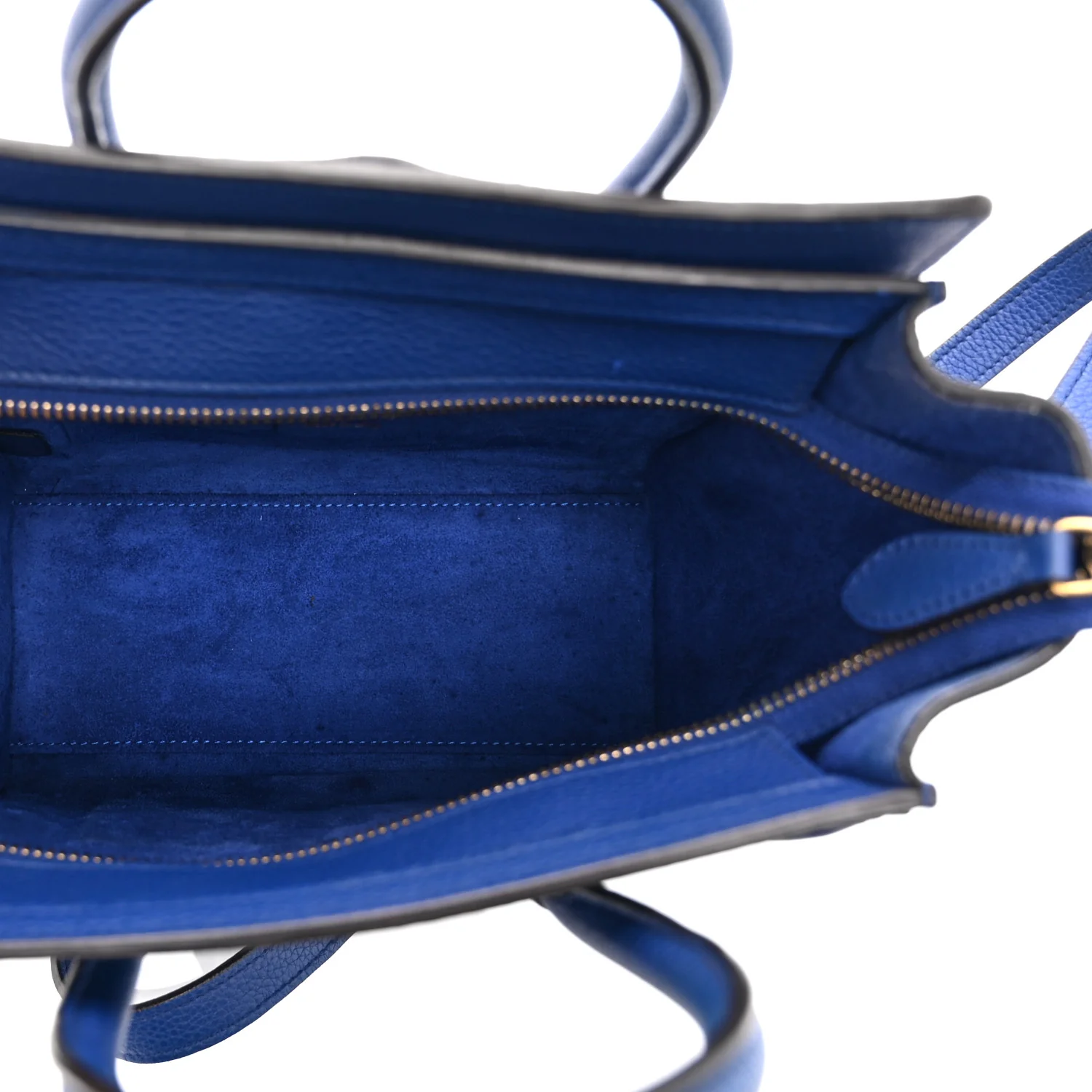 Drummed Calfskin Nano Luggage Indigo - Image 5