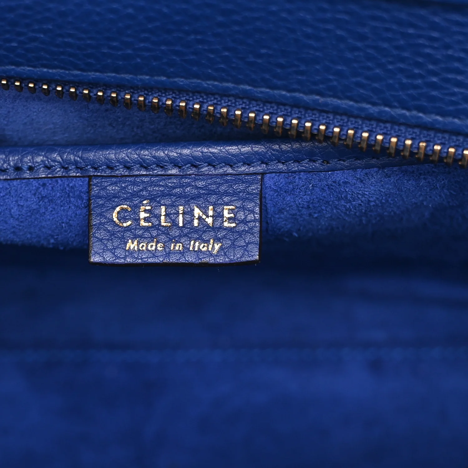 Drummed Calfskin Nano Luggage Indigo - Image 6