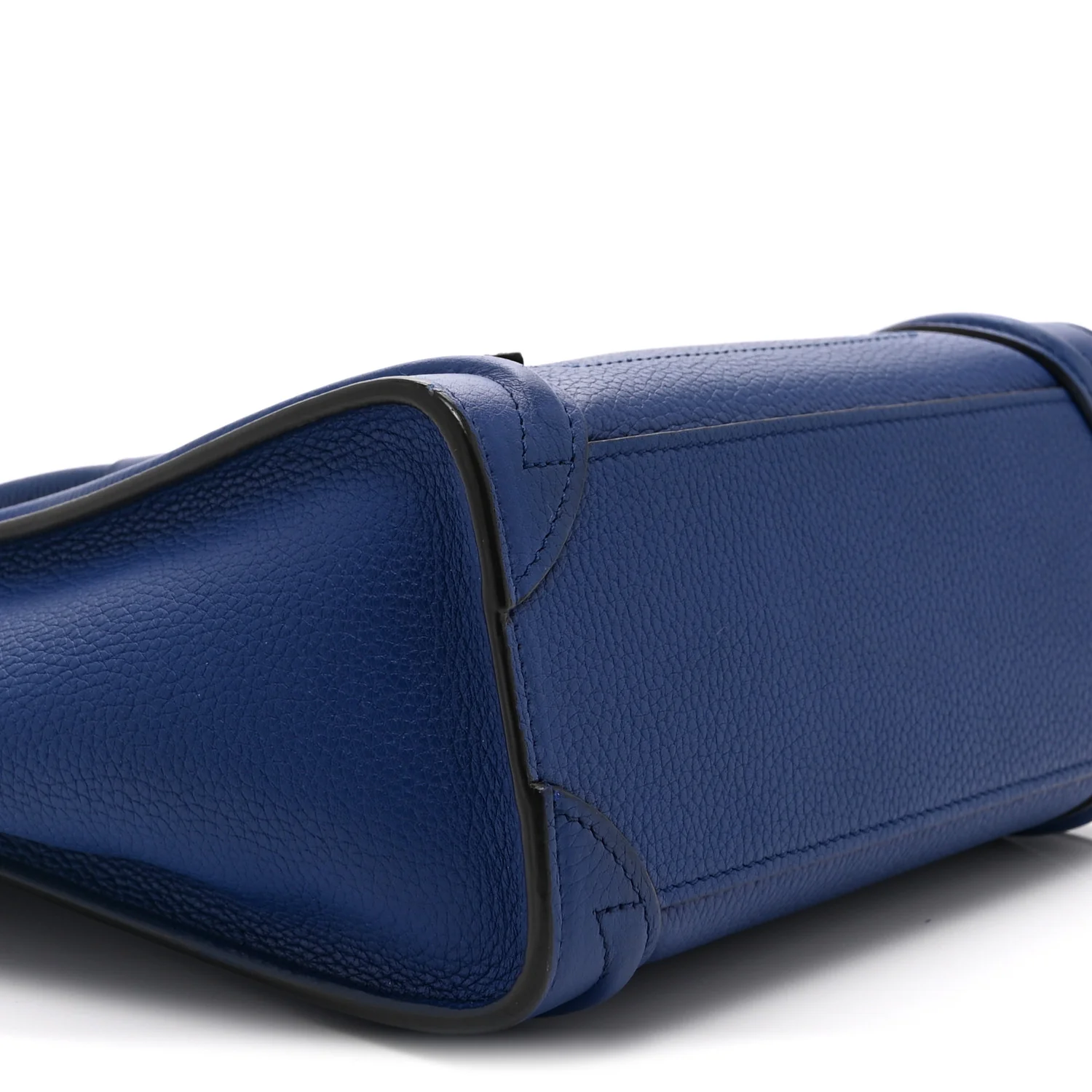 Drummed Calfskin Nano Luggage Indigo - Image 9