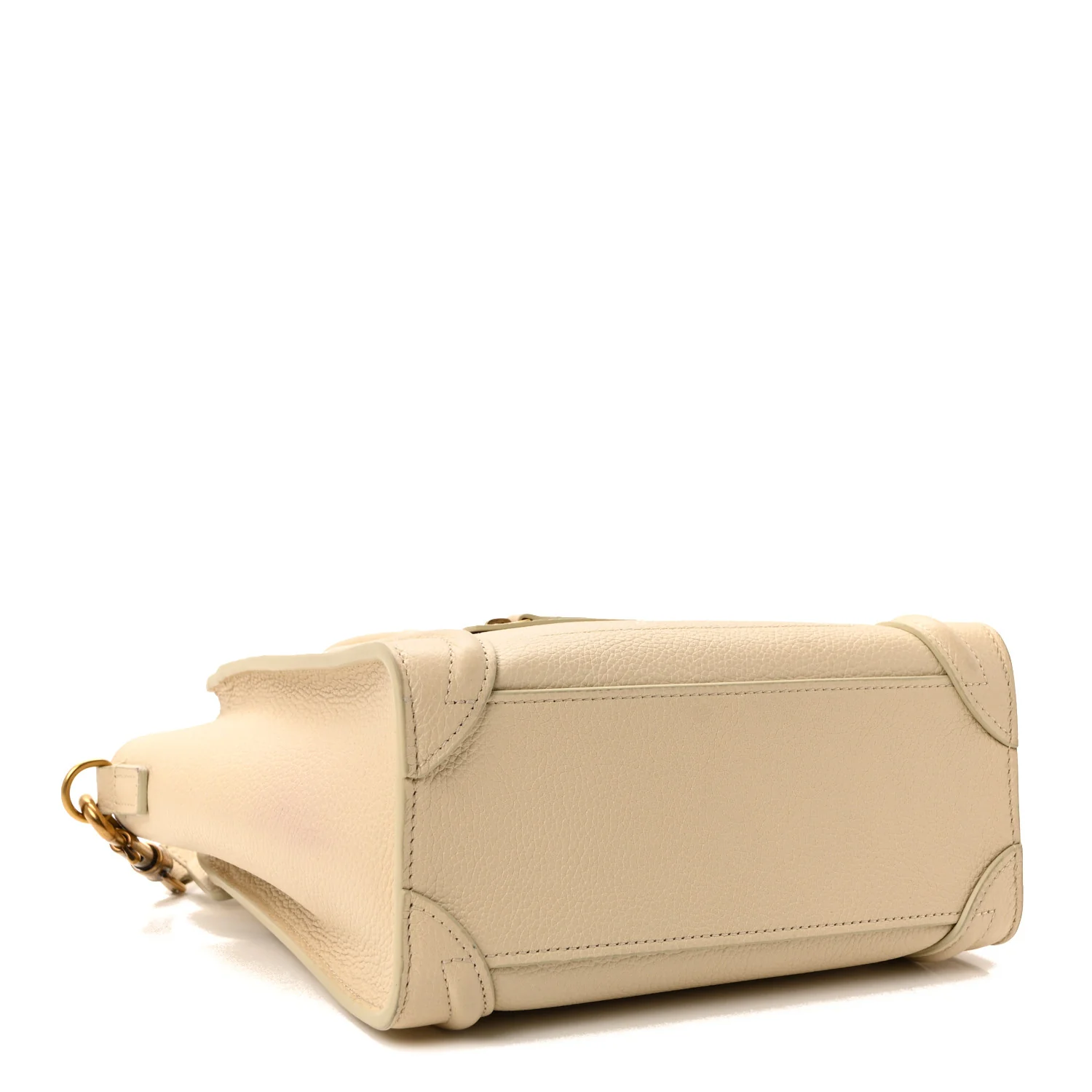 Drummed Calfskin Nano Luggage Ivory - Image 4