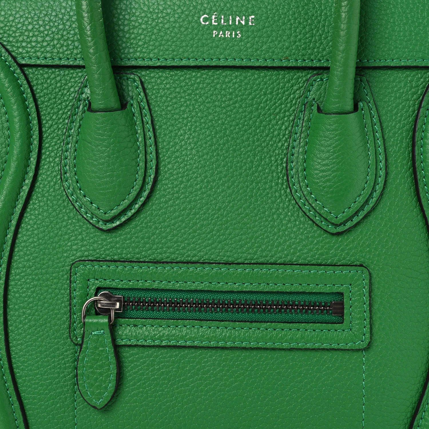 Drummed Calfskin Nano Luggage Mint - Image 9